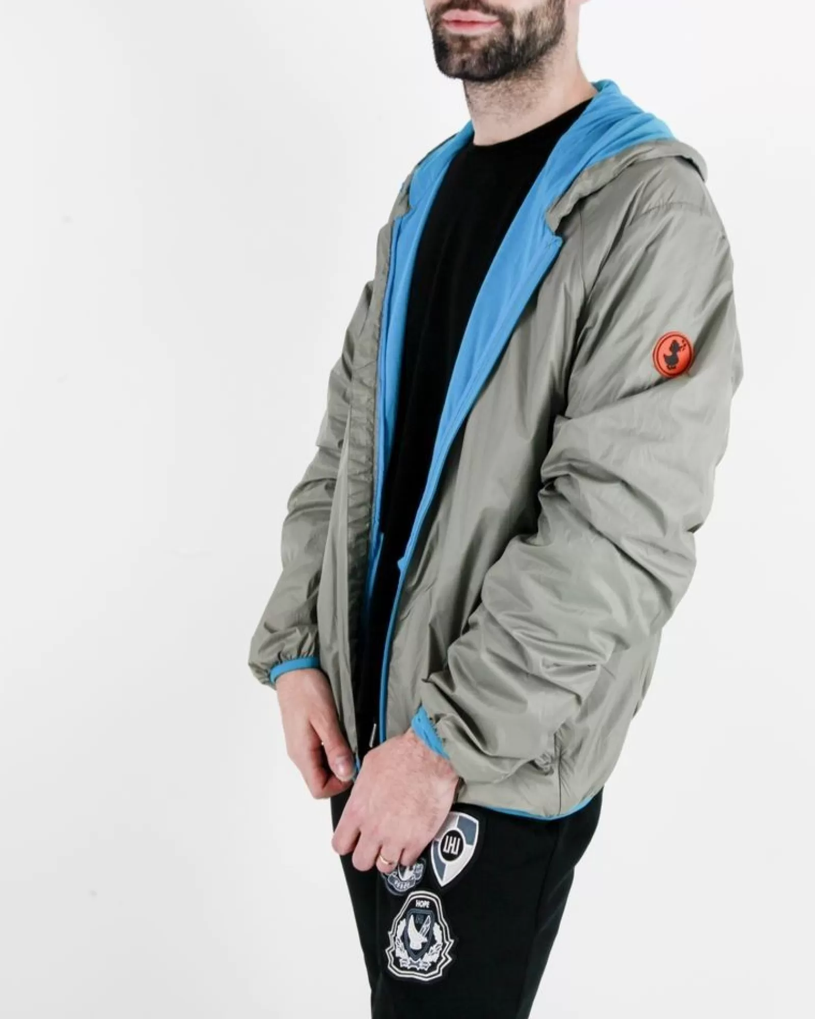 La Piscine Paris Blouson coupe pluie bicolore Save The Duck Gris Online