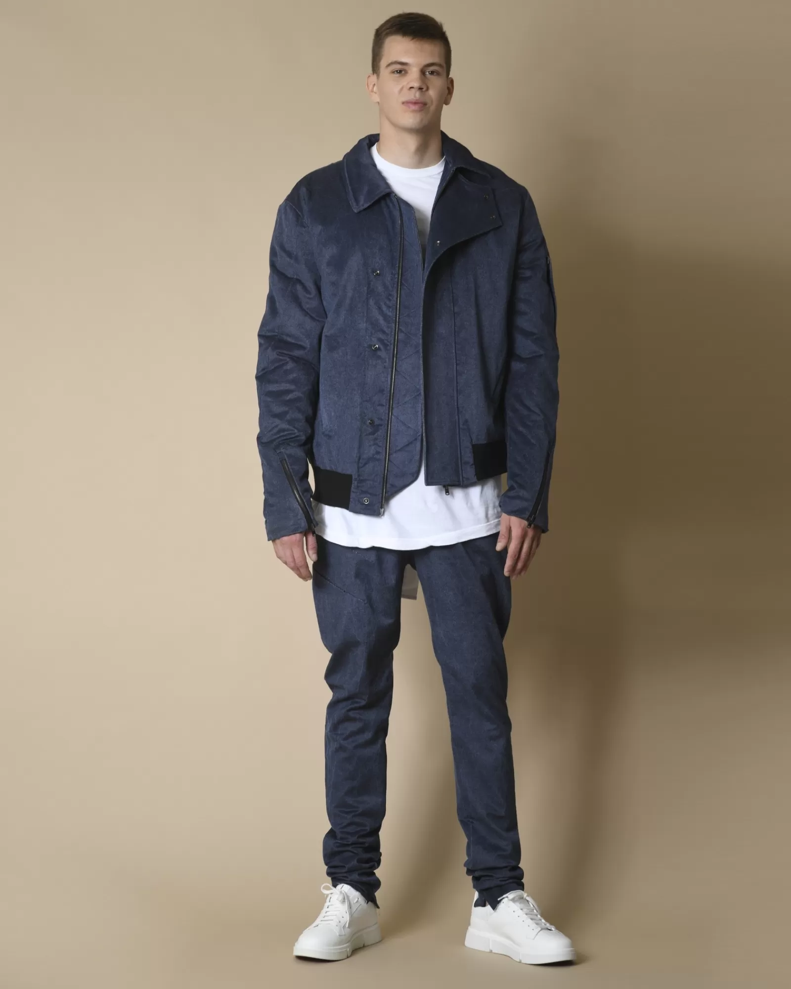 La Piscine Paris Bomber effet denim Lost & Found Bleu Sale