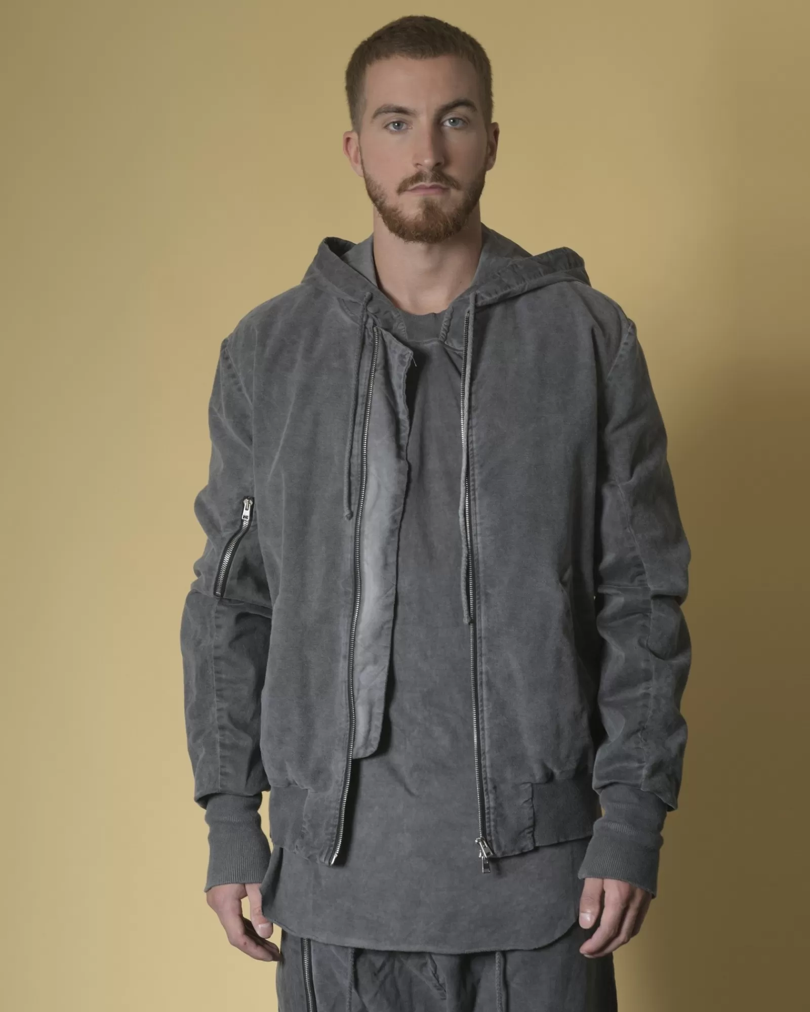 La Piscine Paris Bomber en coton Lost & Found Gris Online