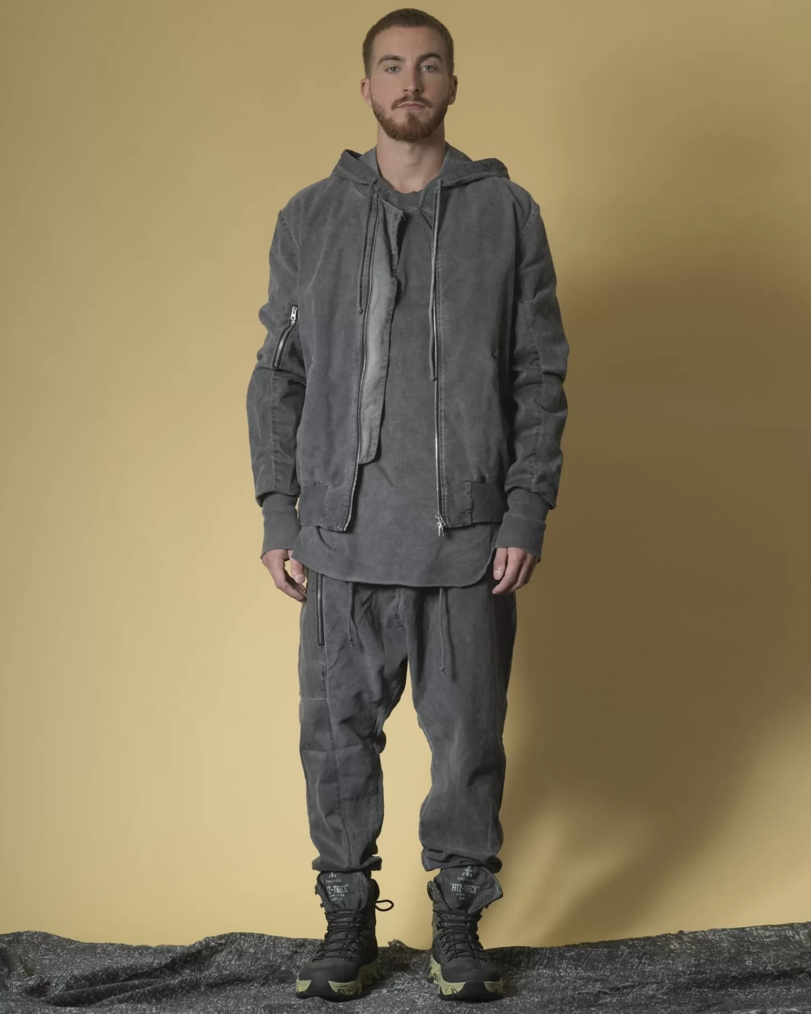 La Piscine Paris Bomber en coton Lost & Found Gris Online