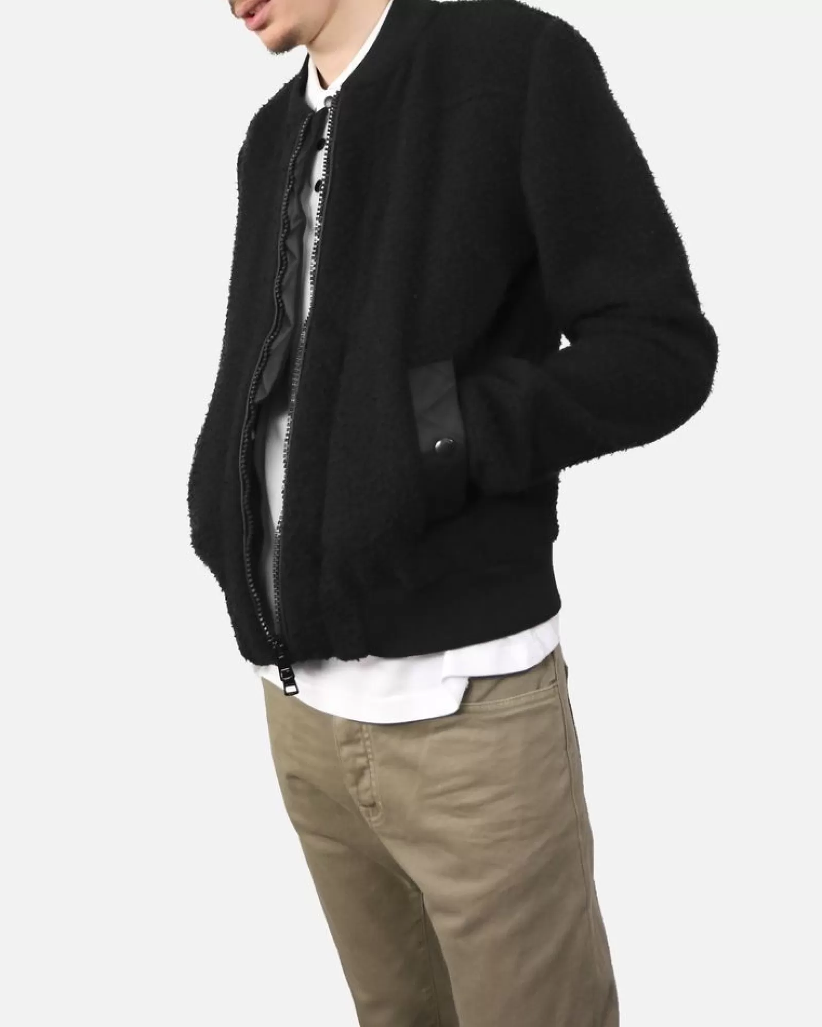 La Piscine Paris Bomber effet poil de mouton Low Brand Noir Shop