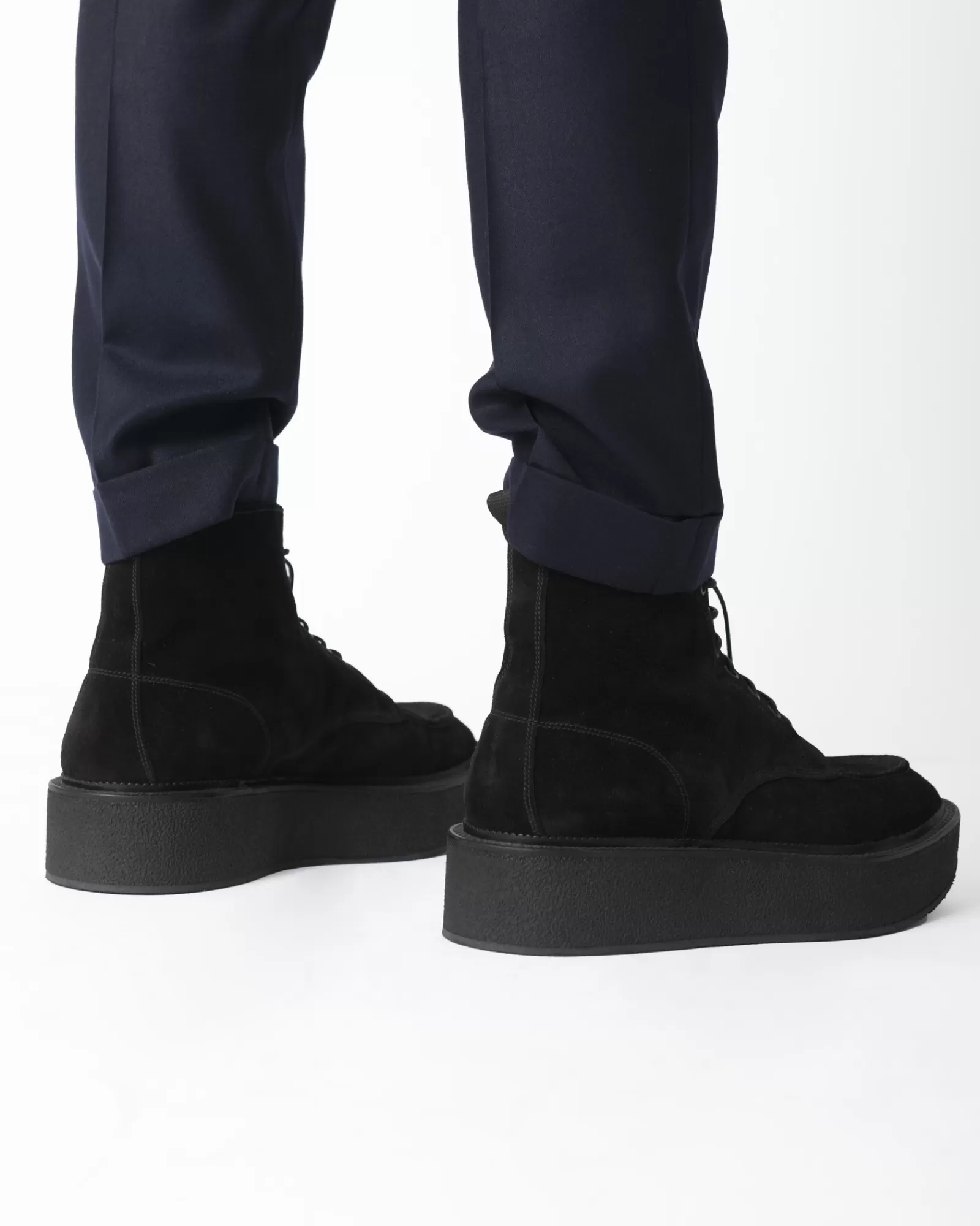 La Piscine Paris Bottine montante en cuir Premiata Noir Discount
