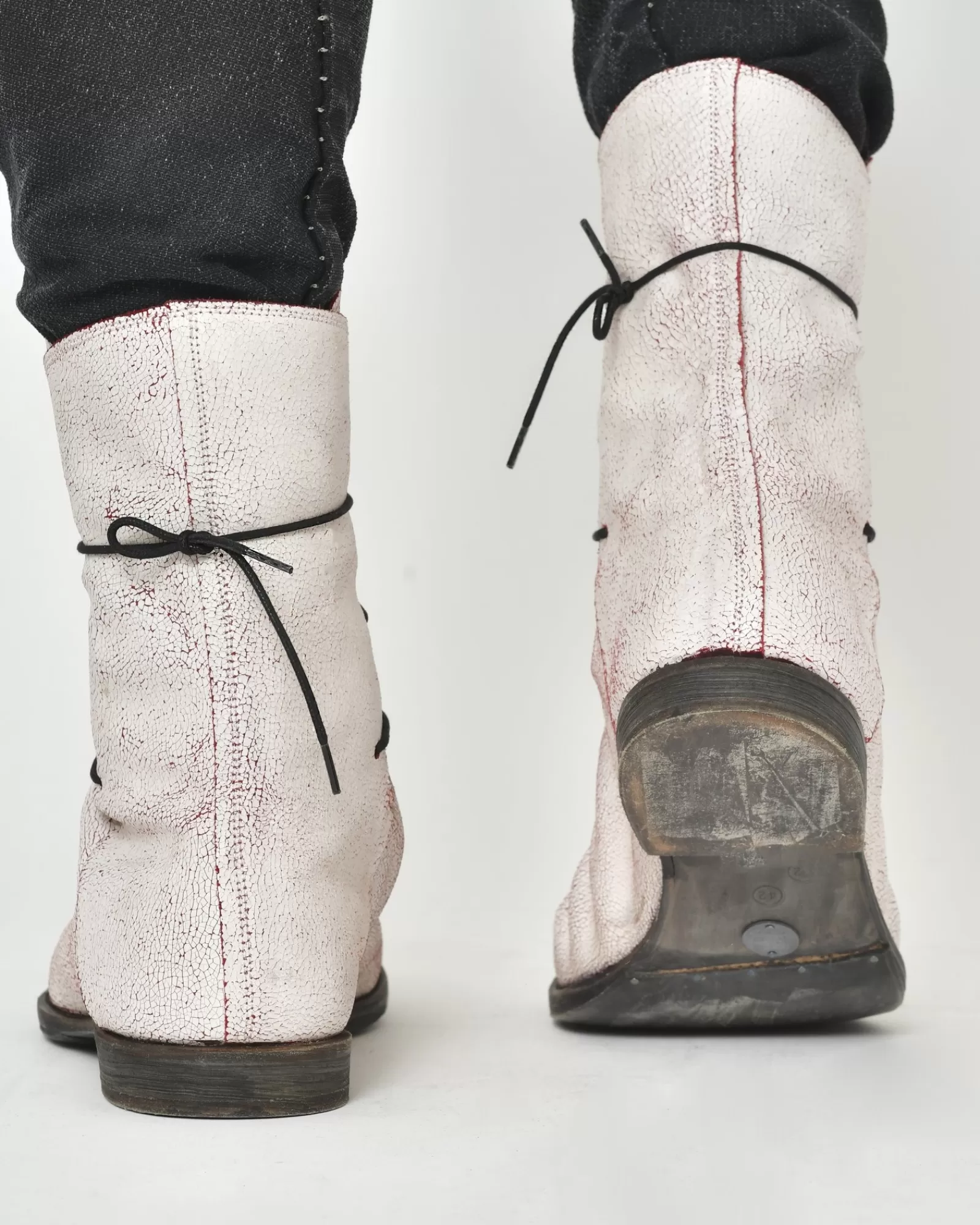 La Piscine Paris Bottines à effet peinture pelable Lost&Found Blanc Best Sale