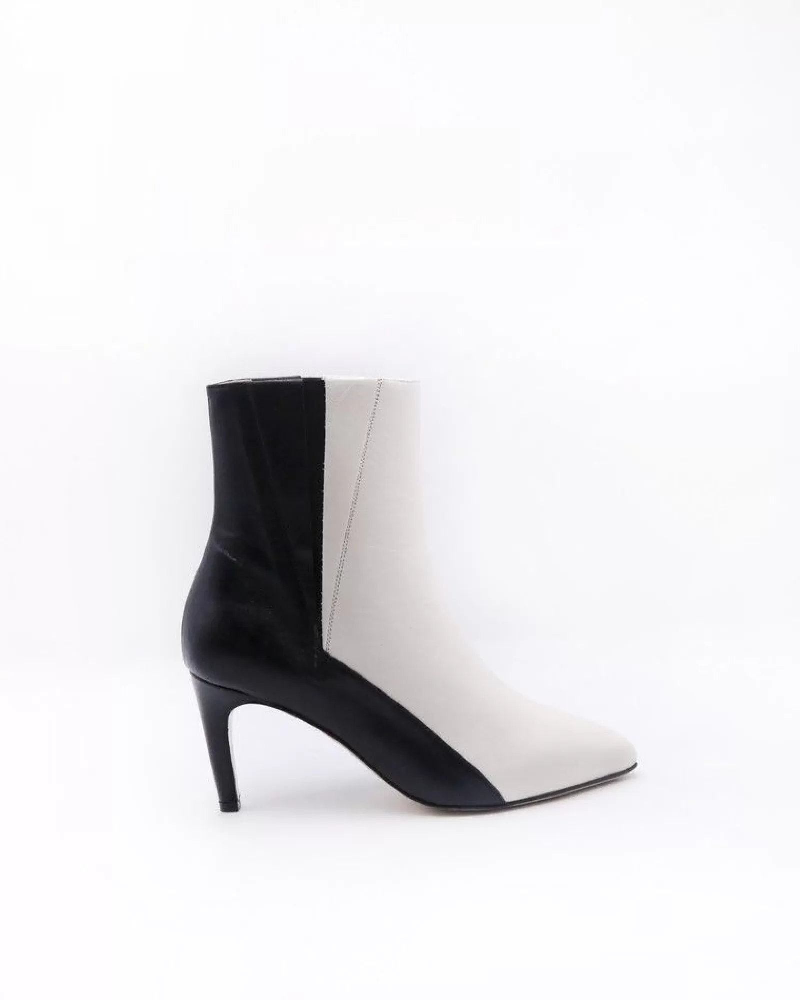 La Piscine Paris Bottines bicolores noir et Space Simona Corsellini Blanc Hot