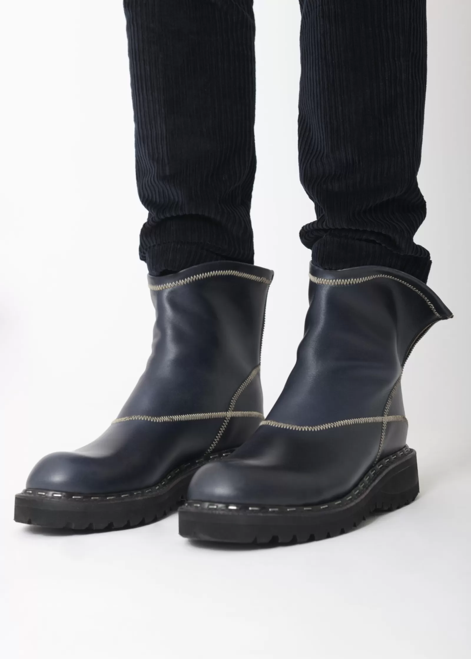 La Piscine Paris Bottines en cuir à fermeture éclair Premiata Noir Discount