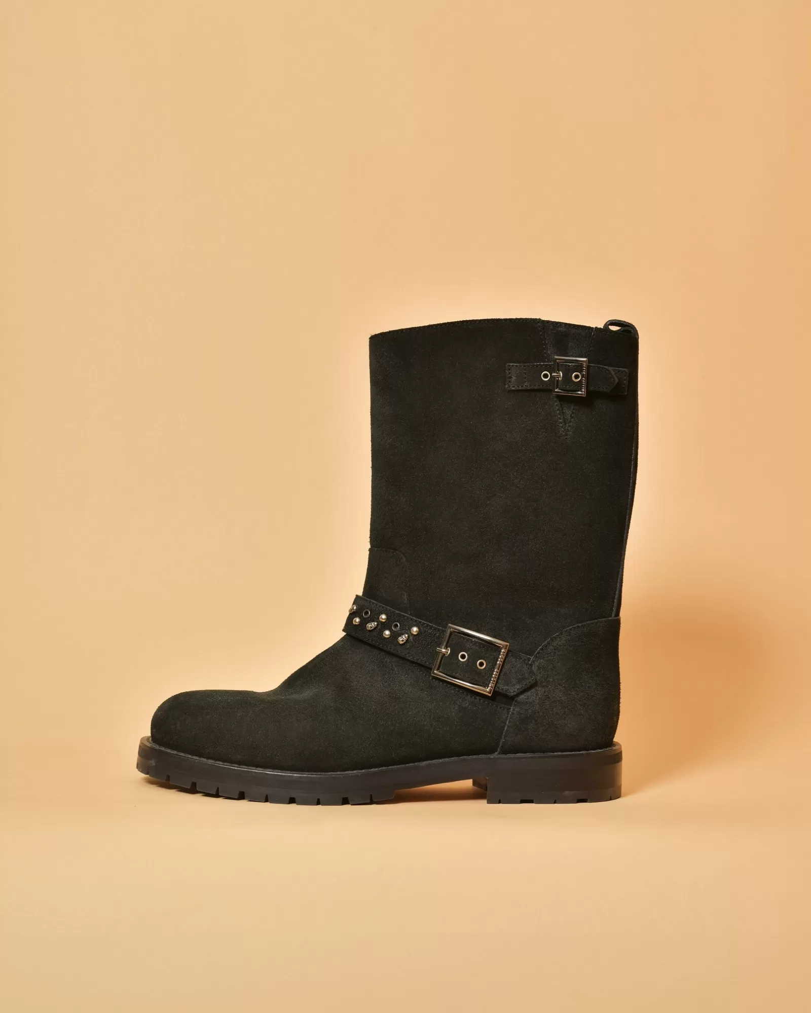 La Piscine Paris Bottines en daim à clous Philipp Plein Noir Fashion