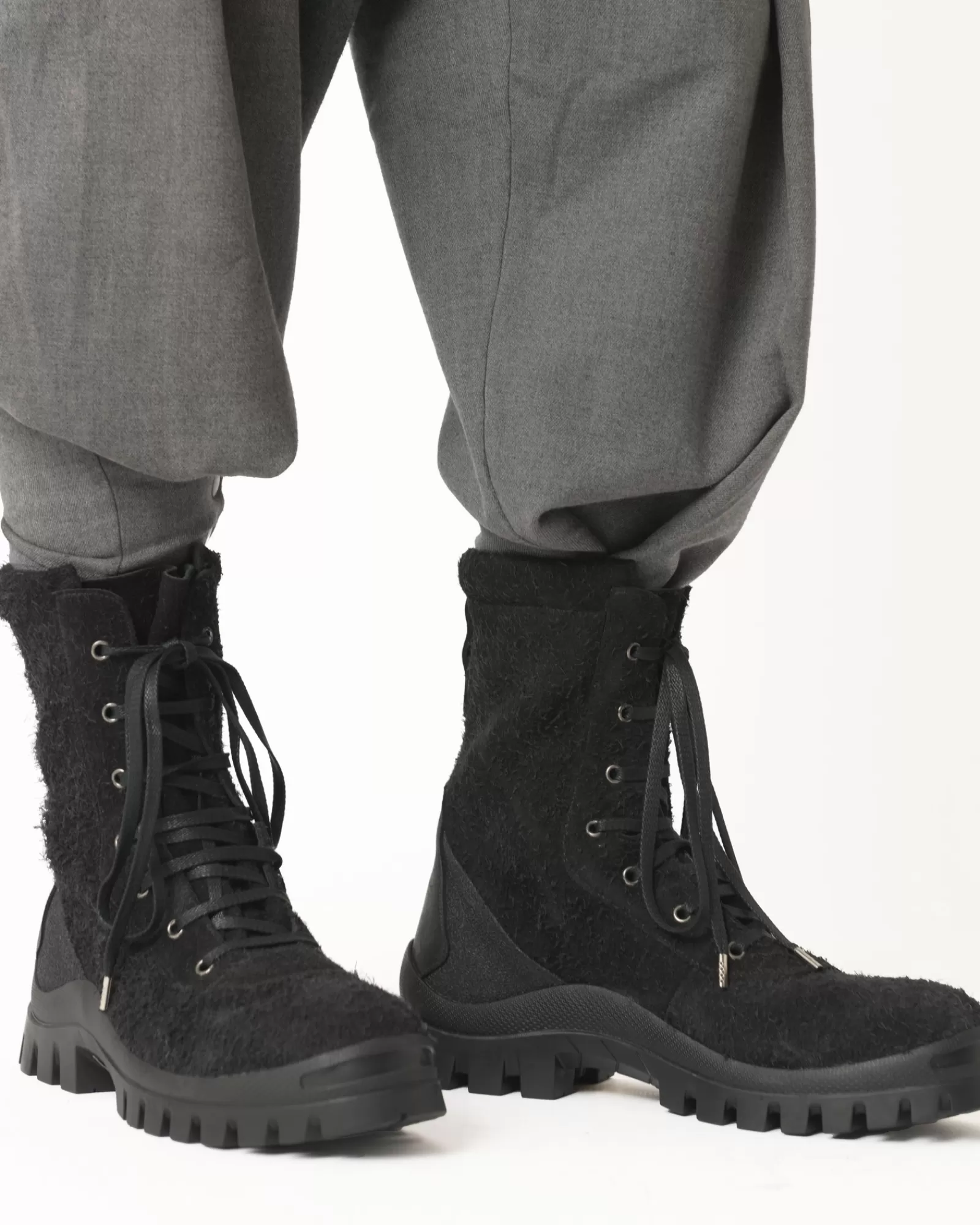 La Piscine Paris Bottines montante en daim Premiata Noir Best Sale
