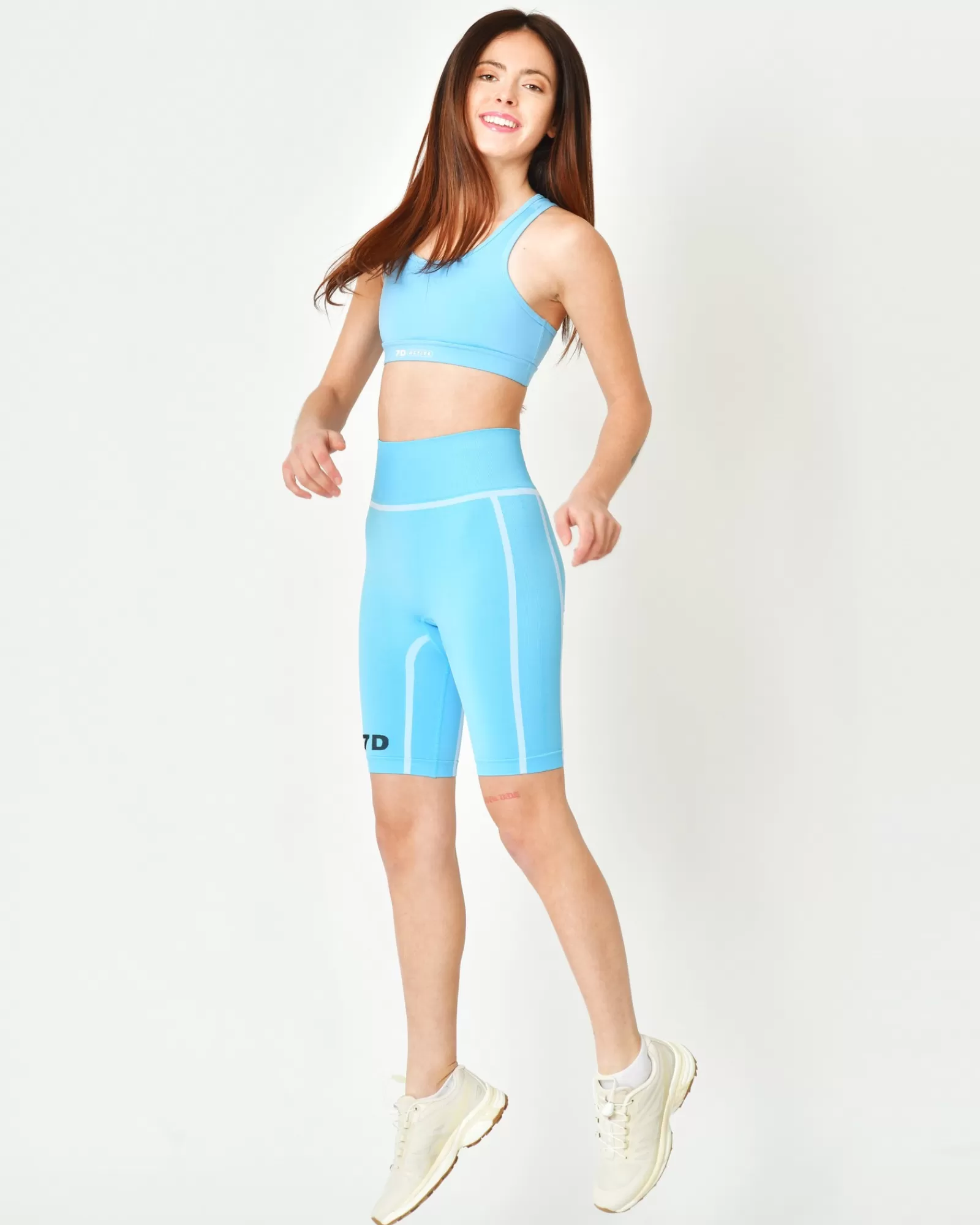 La Piscine Paris Brassière de sport en tissu stretch 7 Days Active Bleu Best Sale