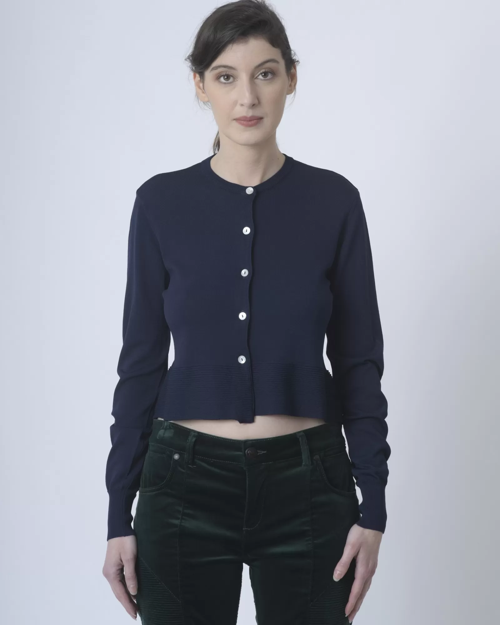 La Piscine Paris Cardigan court Daniele Fiesoli Bleu Shop