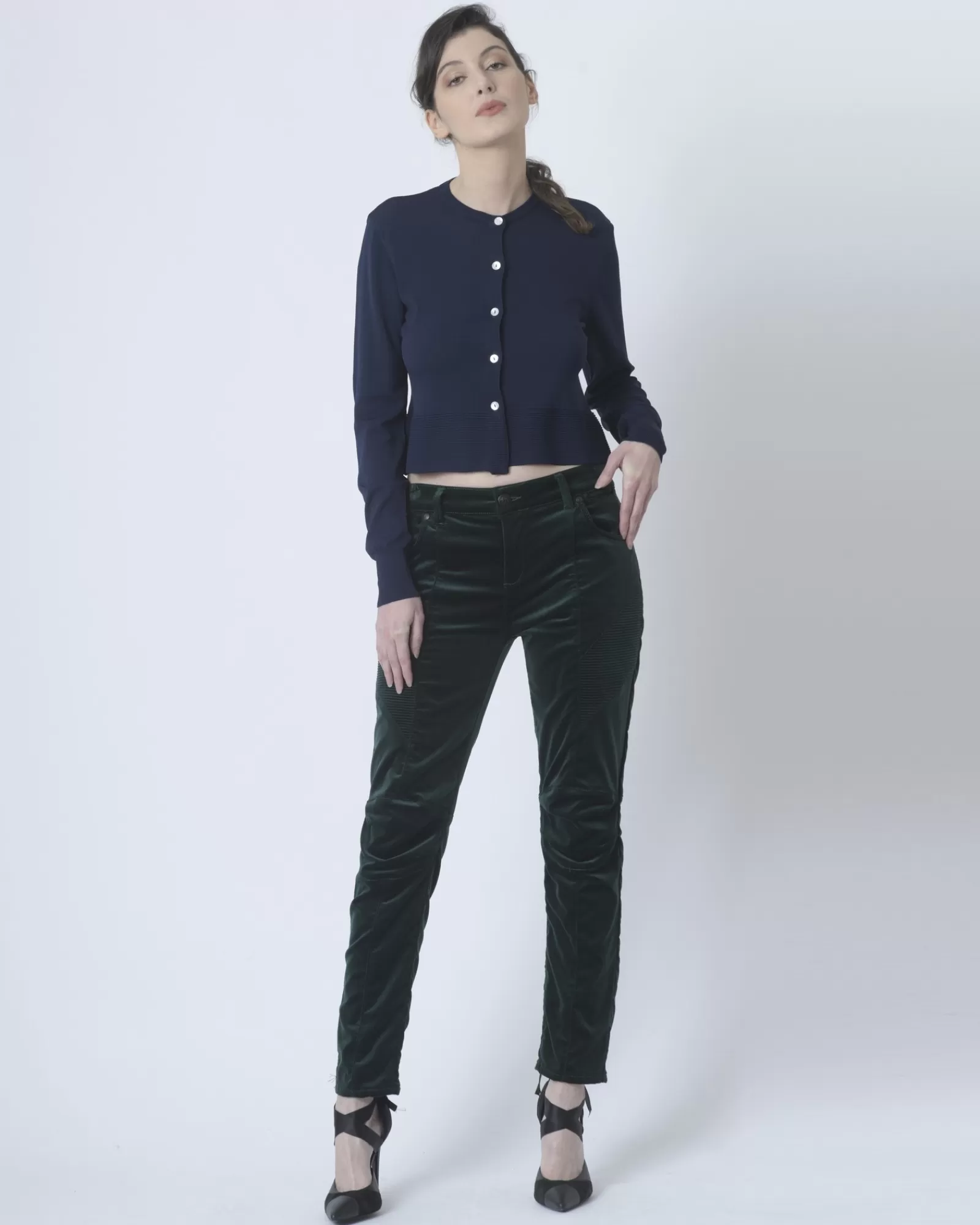 La Piscine Paris Cardigan court Daniele Fiesoli Bleu Shop