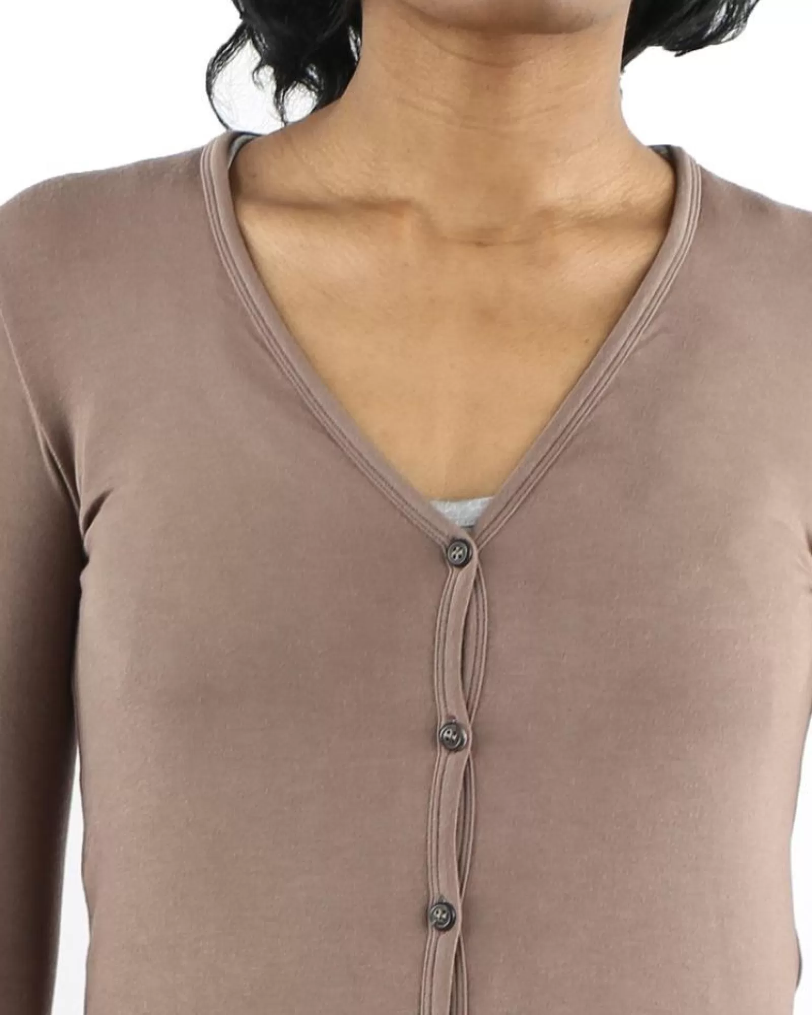 La Piscine Paris Cardigan fin avec cachemire Casheart Marron Shop