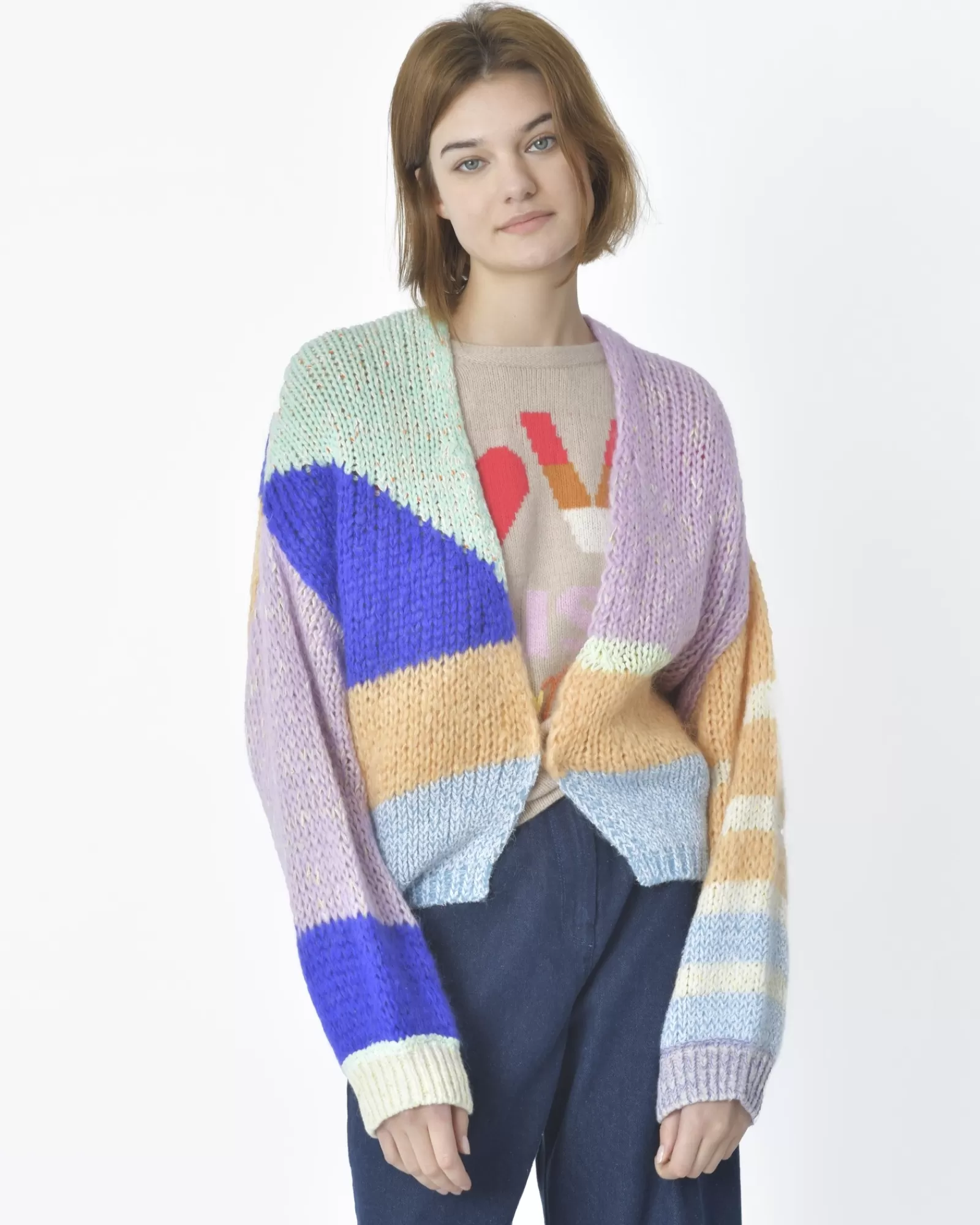 La Piscine Paris Cardigan/ Gilet Maille Forte Forte Multicolore Discount