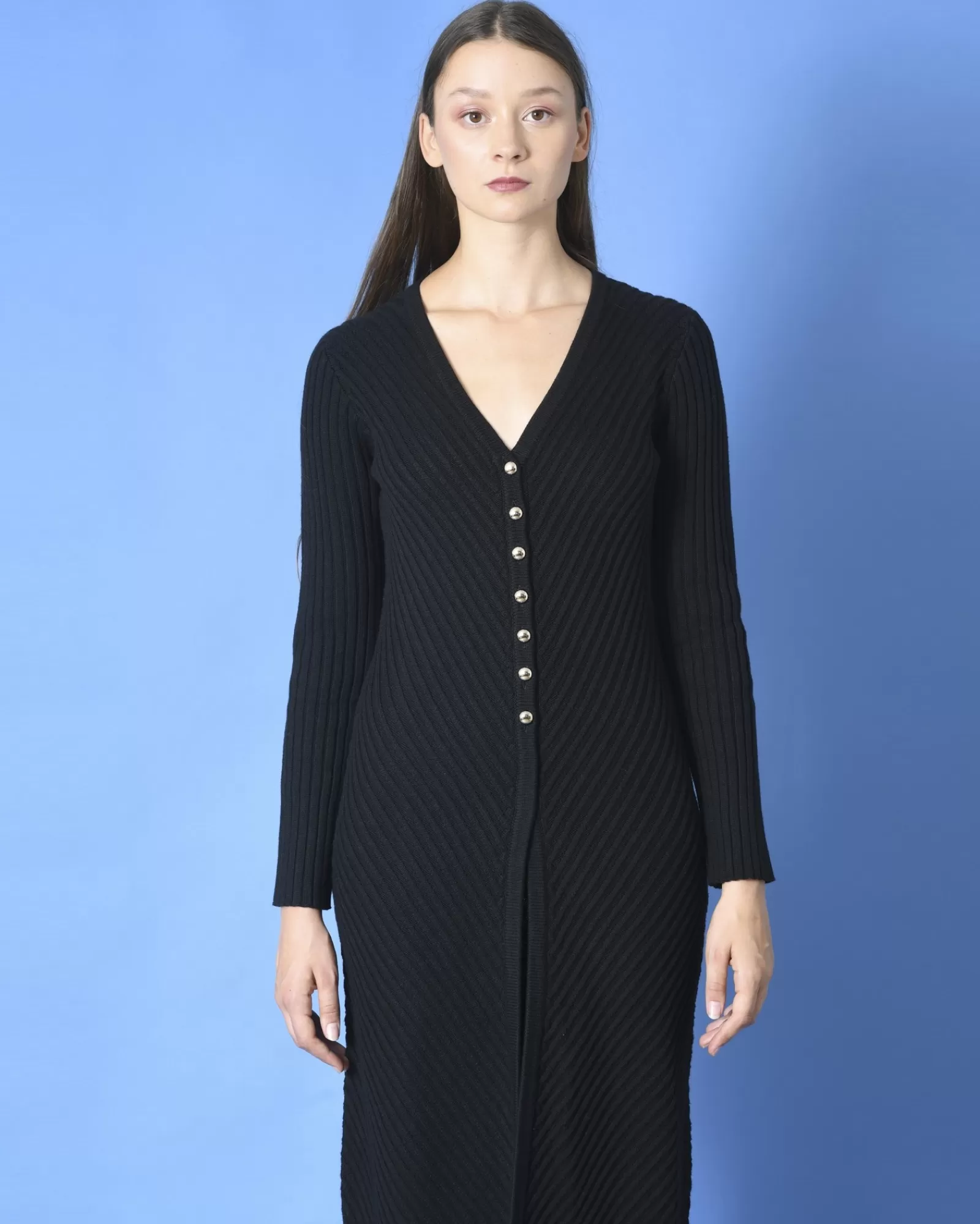 La Piscine Paris Cardigan long Edward Achour Noir Cheap