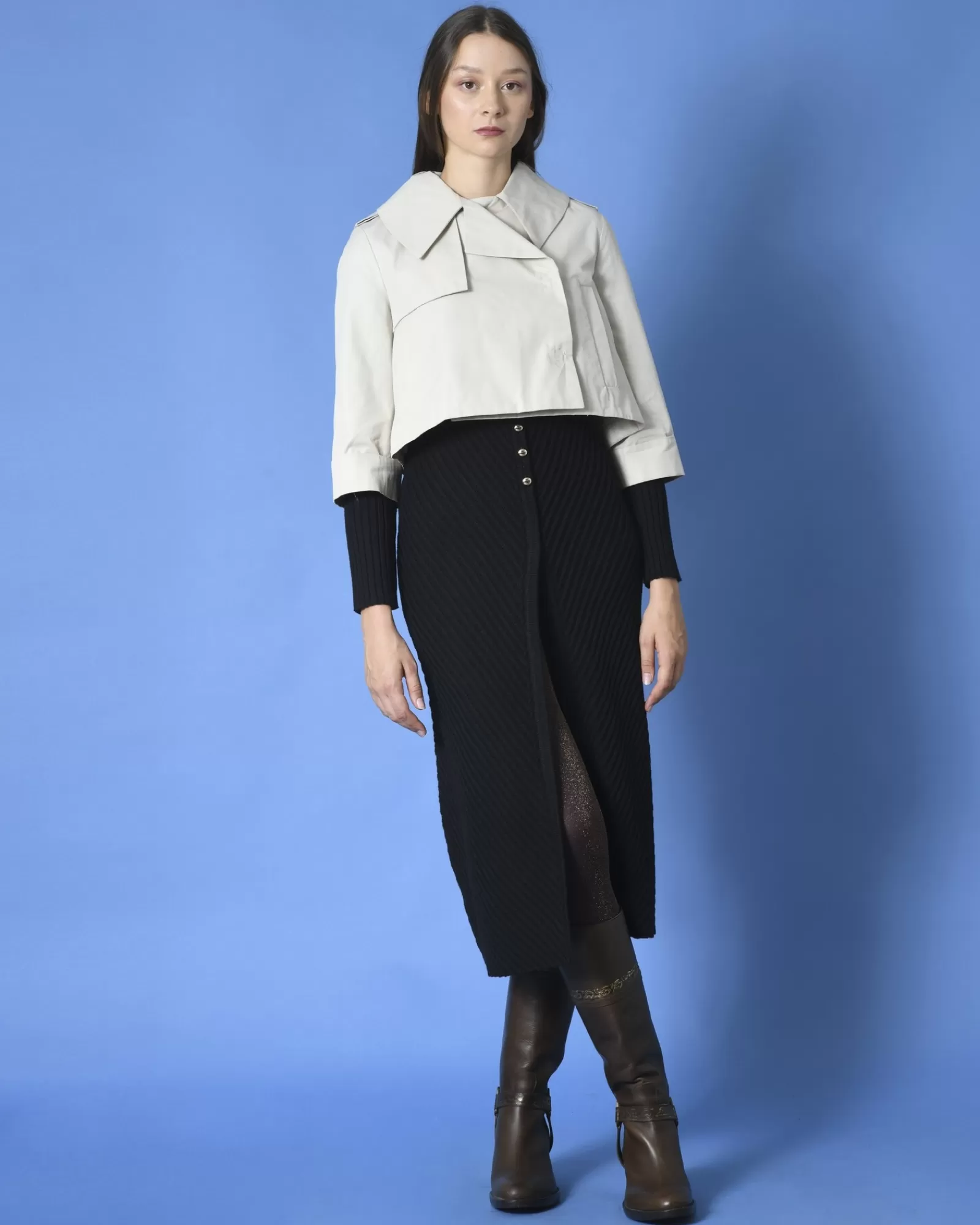La Piscine Paris Cardigan long Edward Achour Noir Cheap