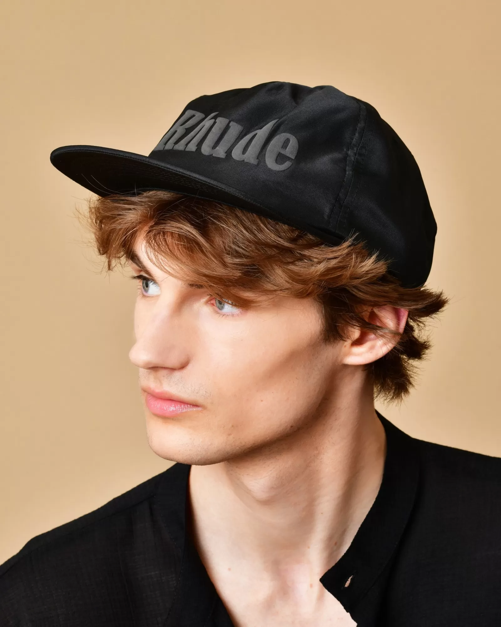 La Piscine Paris Casquette e cirée floquée Rhude Noir Online