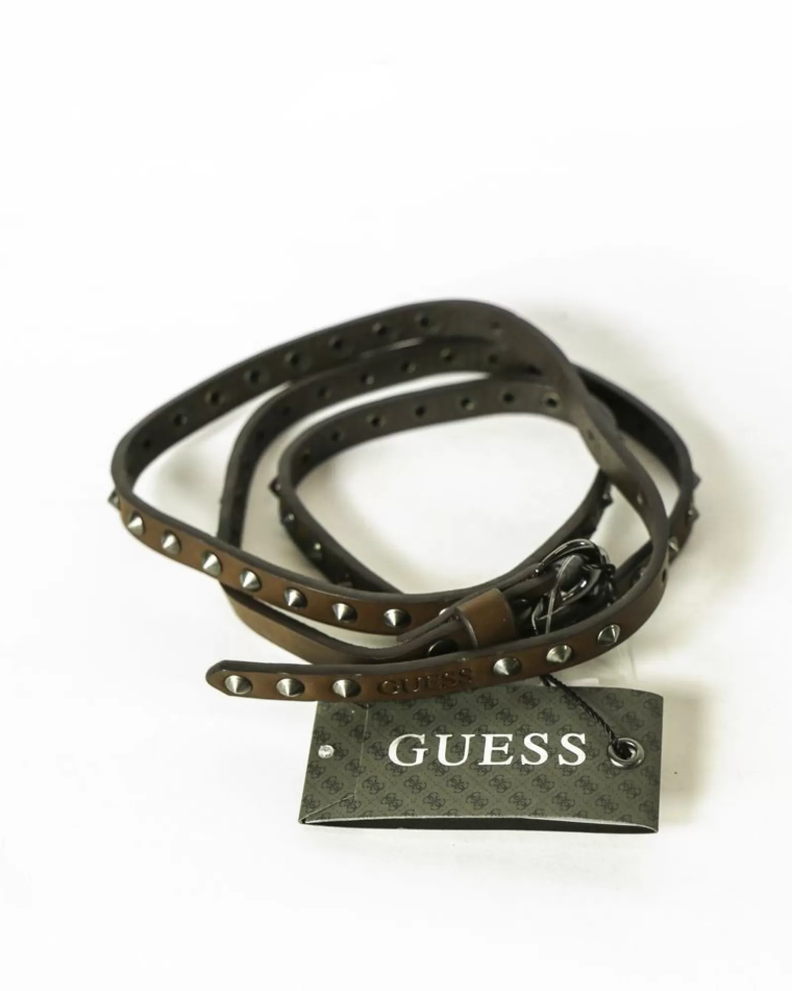 La Piscine Paris Ceinture fine en simili cuir cloutée Guess Marron Store