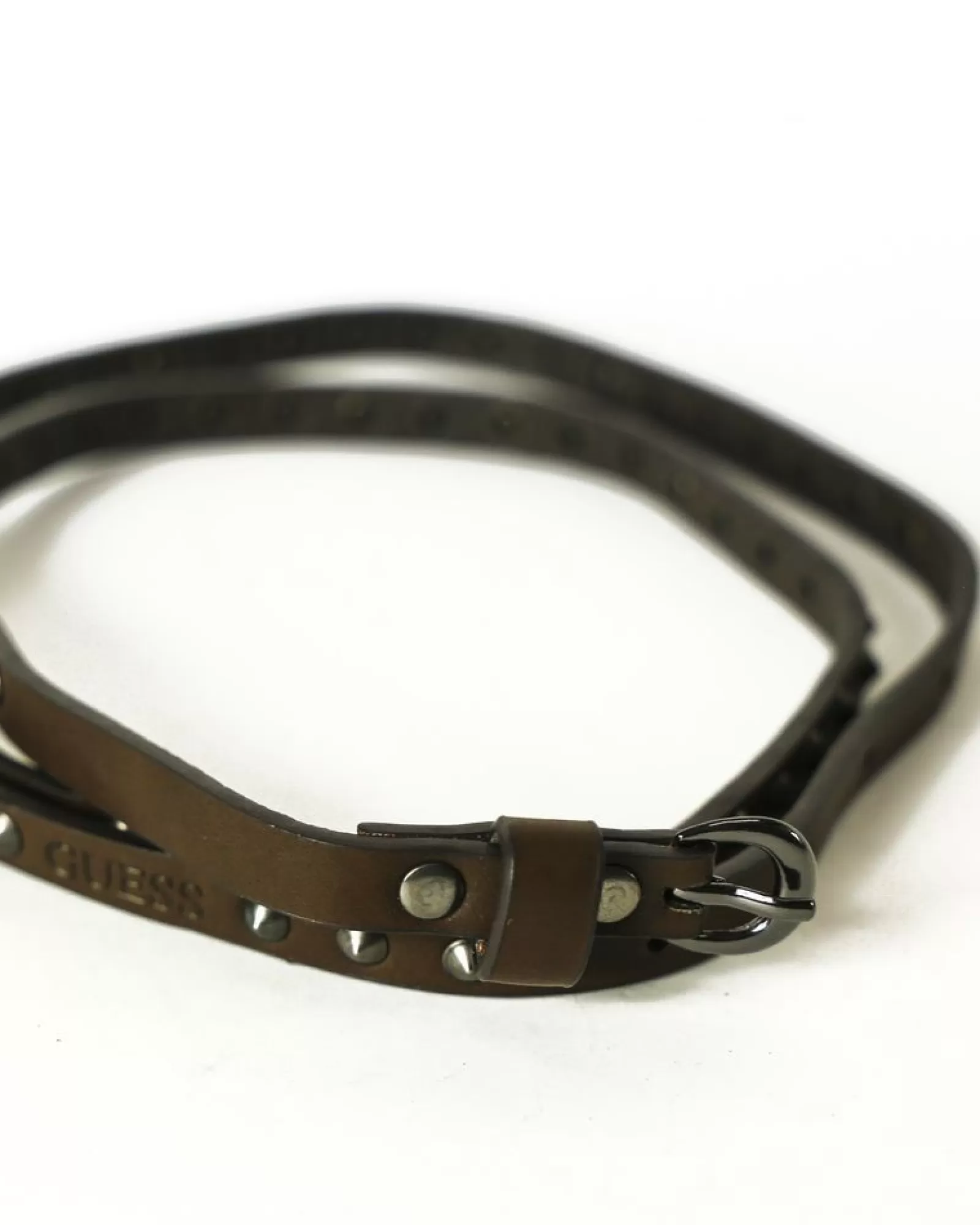 La Piscine Paris Ceinture fine en simili cuir cloutée Guess Marron Store