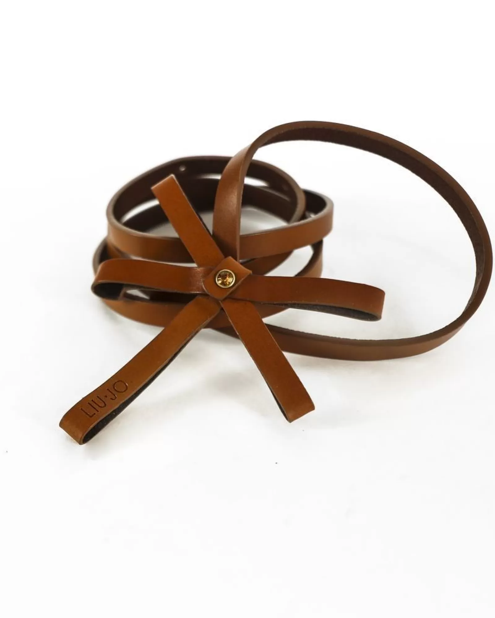 La Piscine Paris Ceinture fine en simili à nœud Liu Jo Marron New
