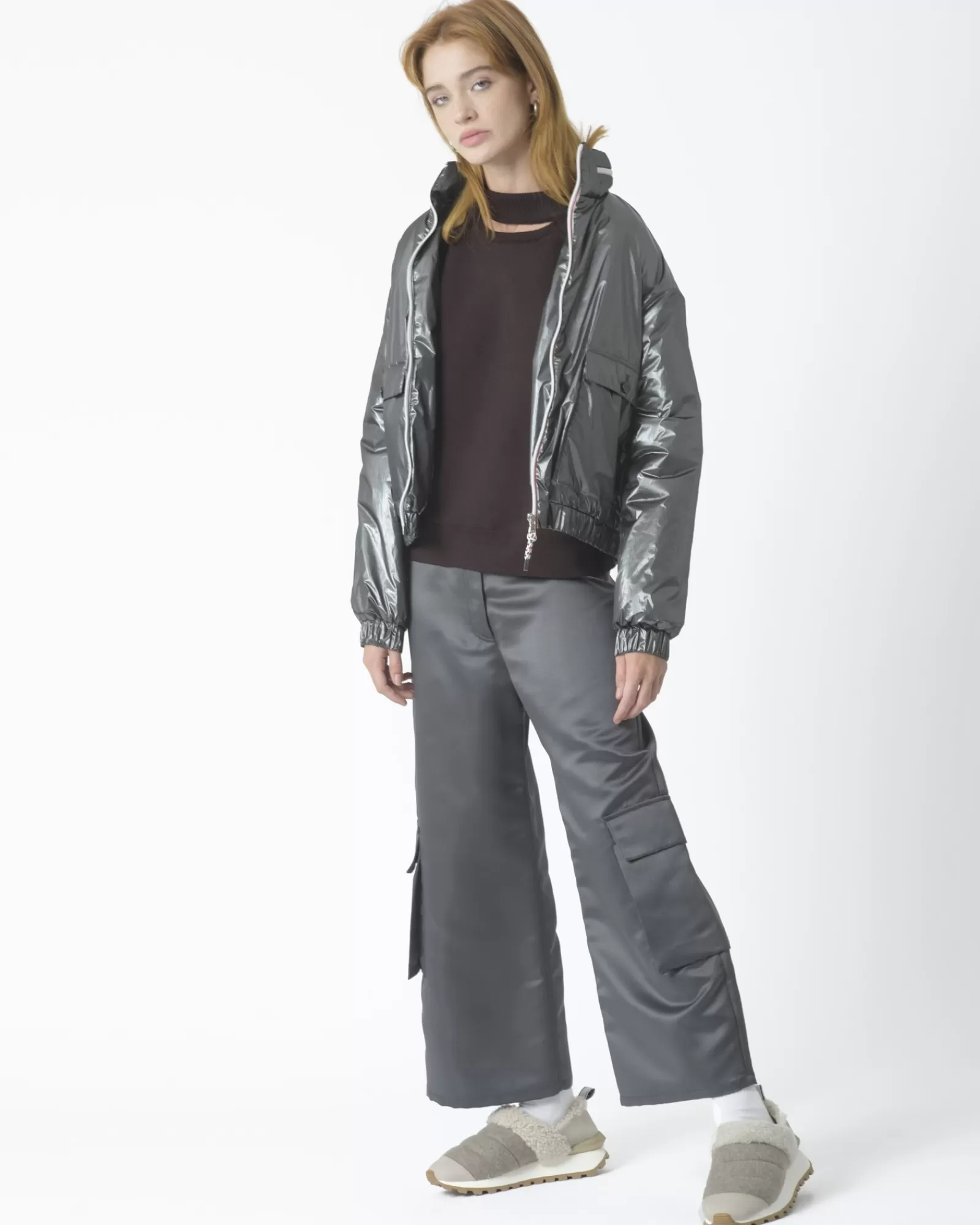 La Piscine Paris Charentaise molletonnée Voile Blanche Gris Discount