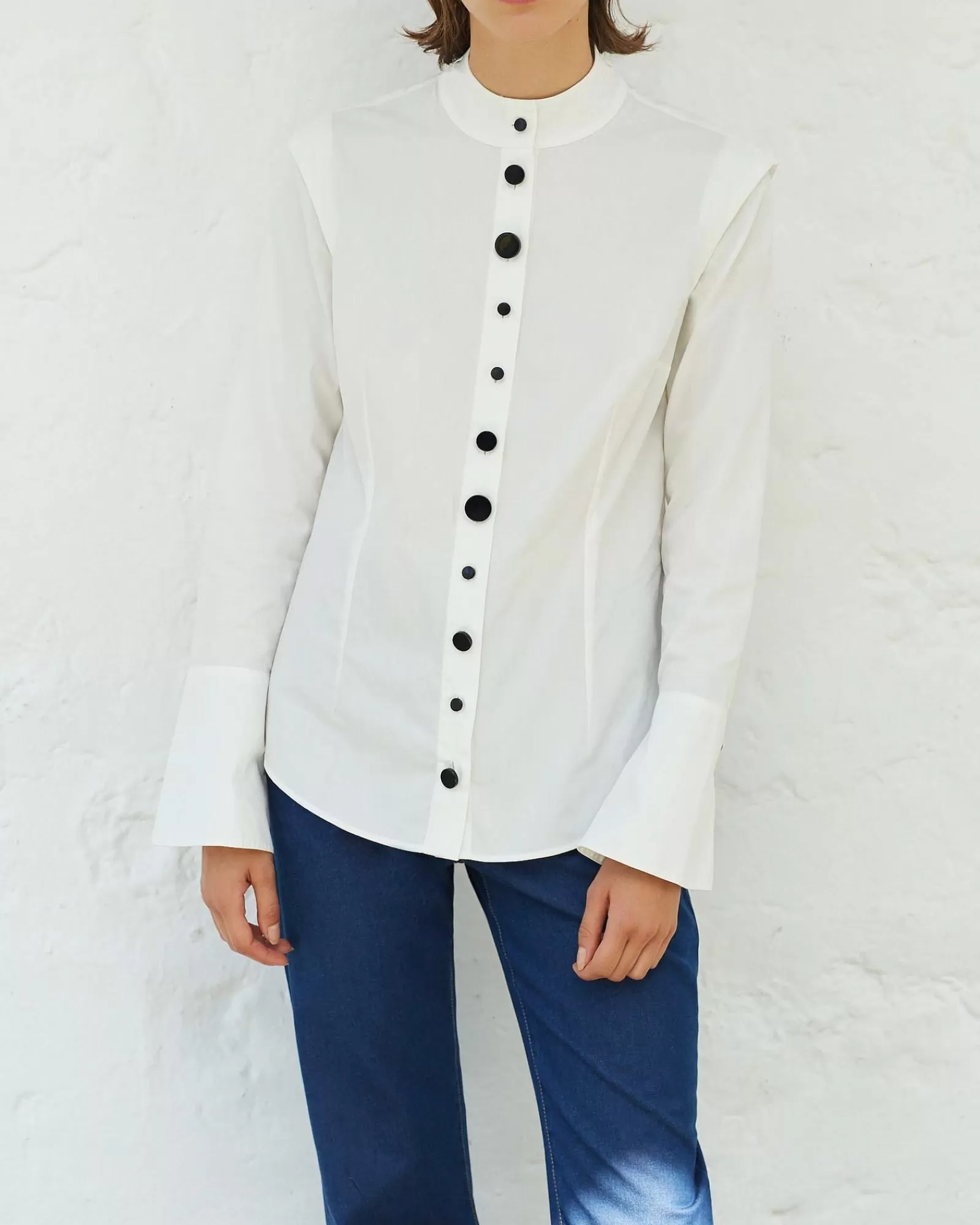 La Piscine Paris Chemise ajustée en popeline he Chacok Blanc Outlet