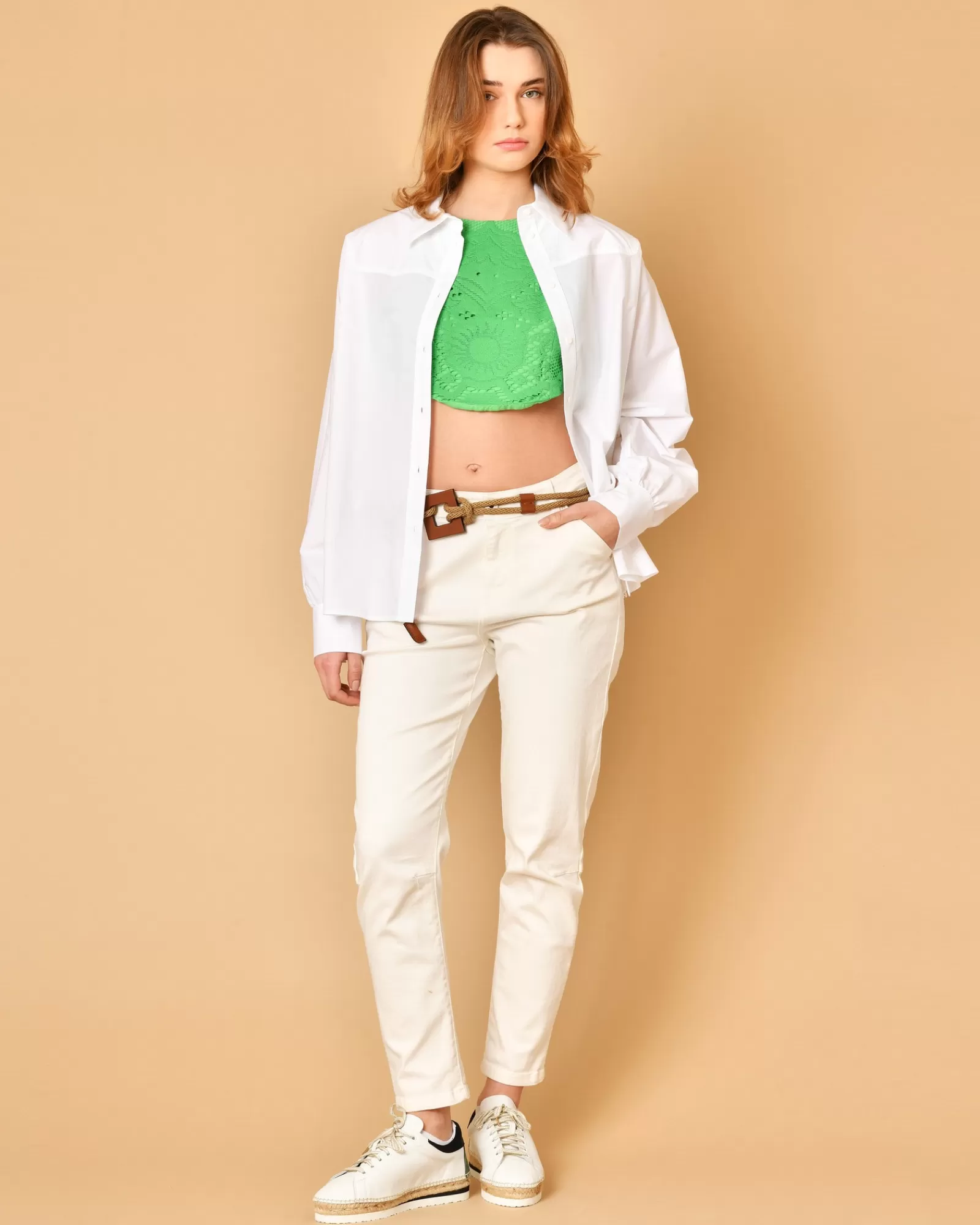 La Piscine Paris Chemise he à dentelle Beatrice B Blanc Sale
