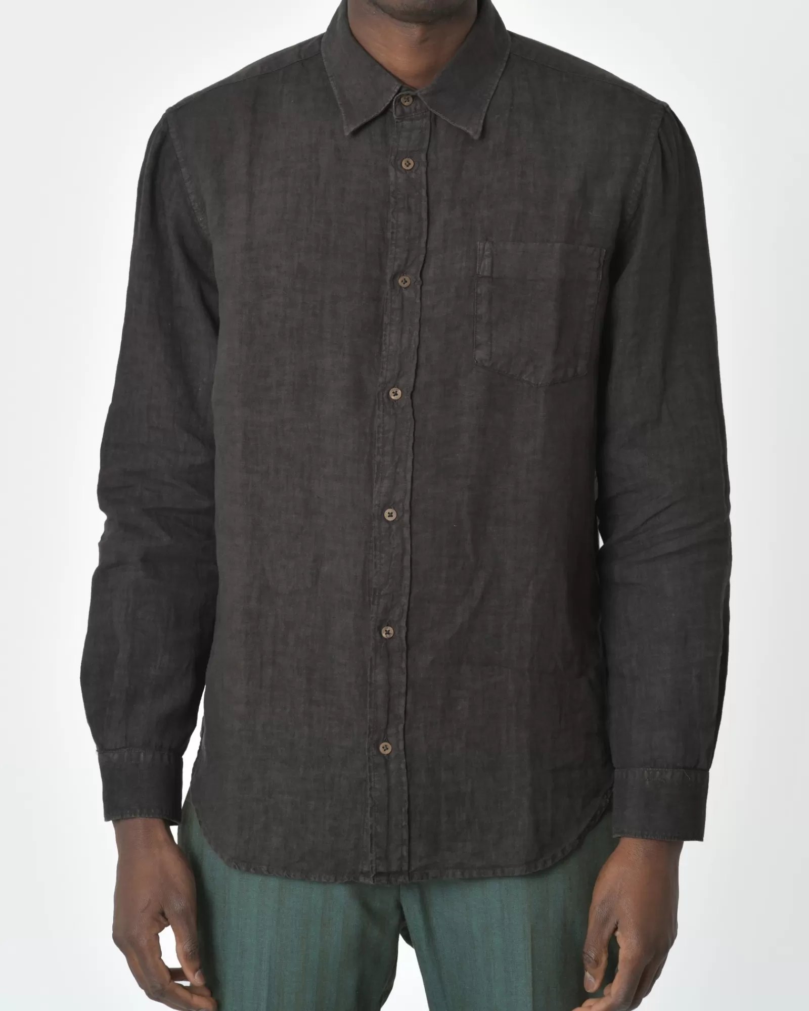 La Piscine Paris Chemise brun foncé 120% Lino Marron Outlet