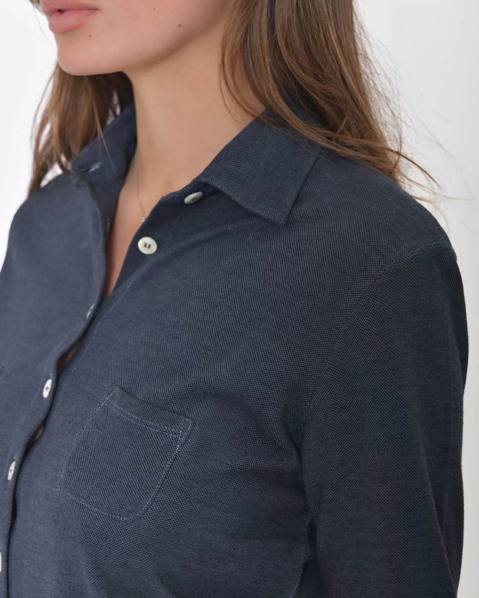 La Piscine Paris Chemise en coton Casheart Bleu Fashion