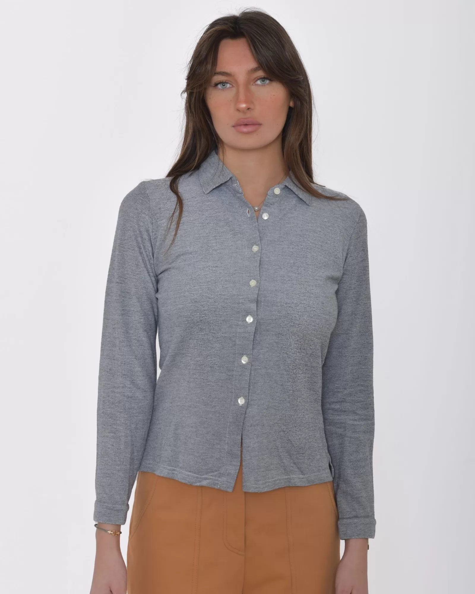 La Piscine Paris Chemise e en coton Casheart Gris Shop