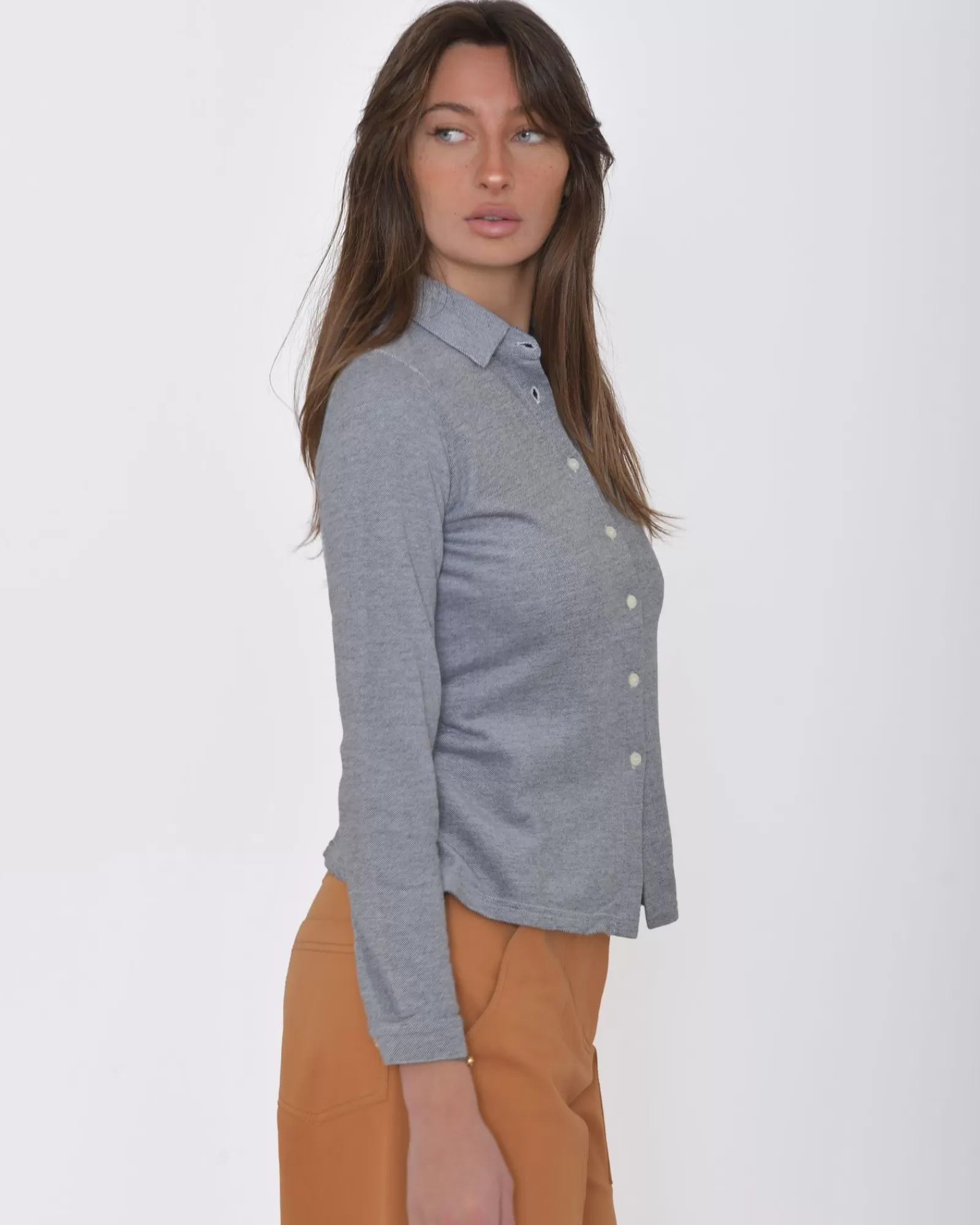La Piscine Paris Chemise e en coton Casheart Gris Shop