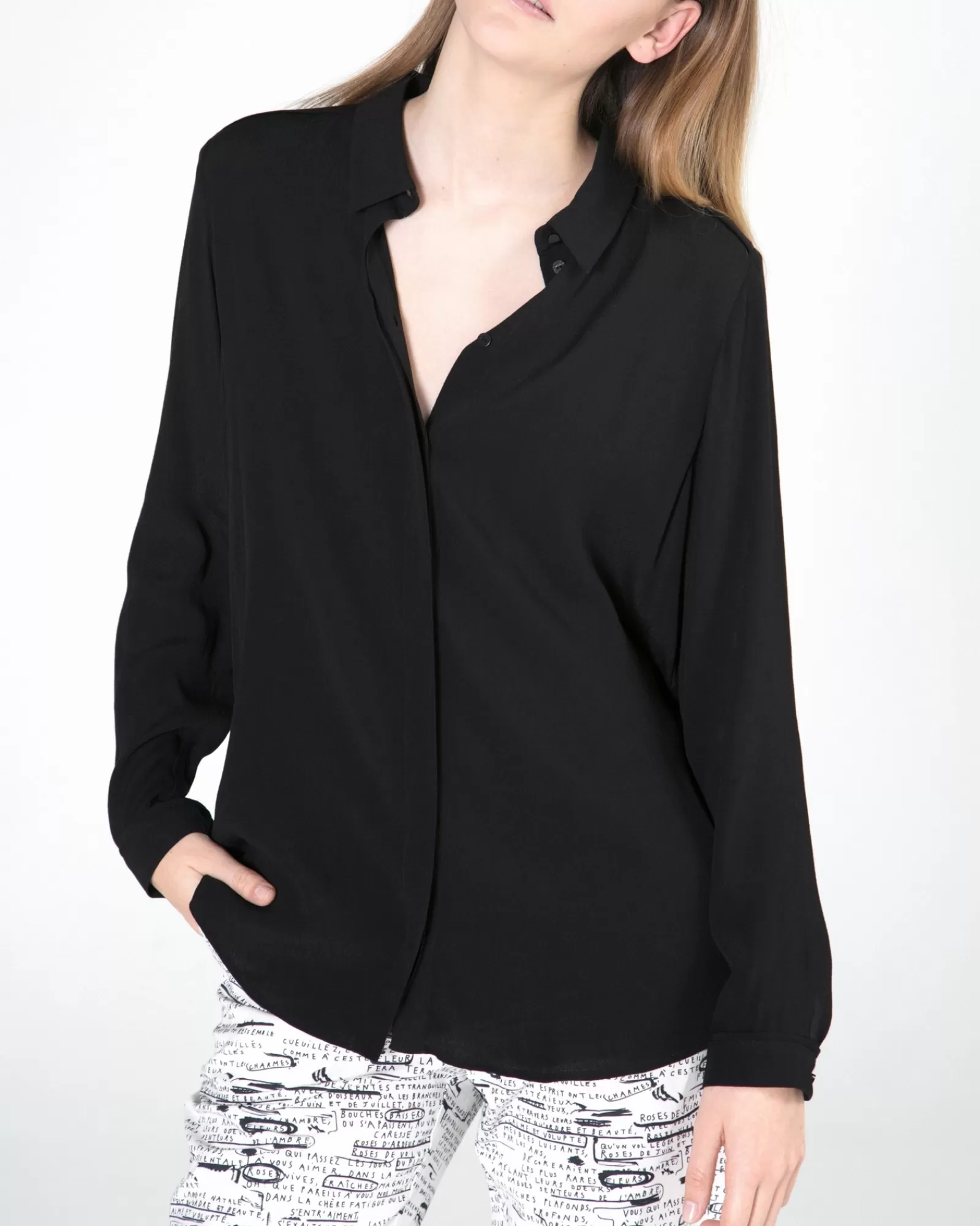 La Piscine Paris Chemisier en viscose e Chacok Noir Online