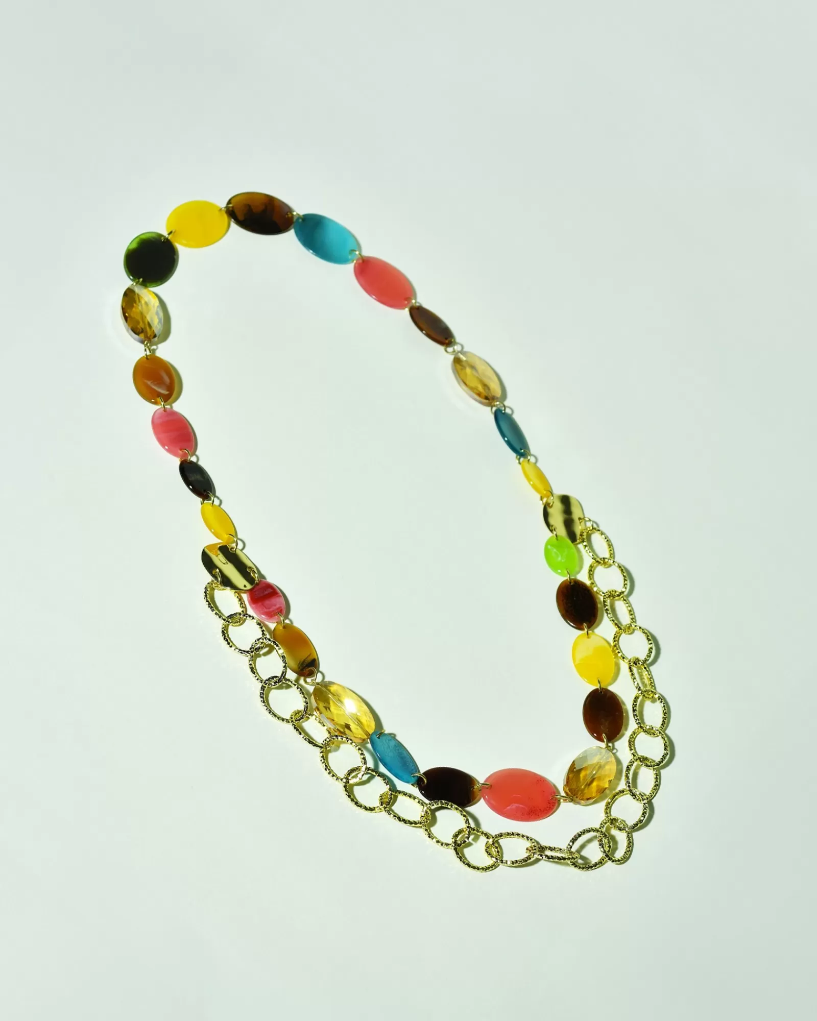 La Piscine Paris Collier doré et cristaux colorés Edward Achour Multicolore Online