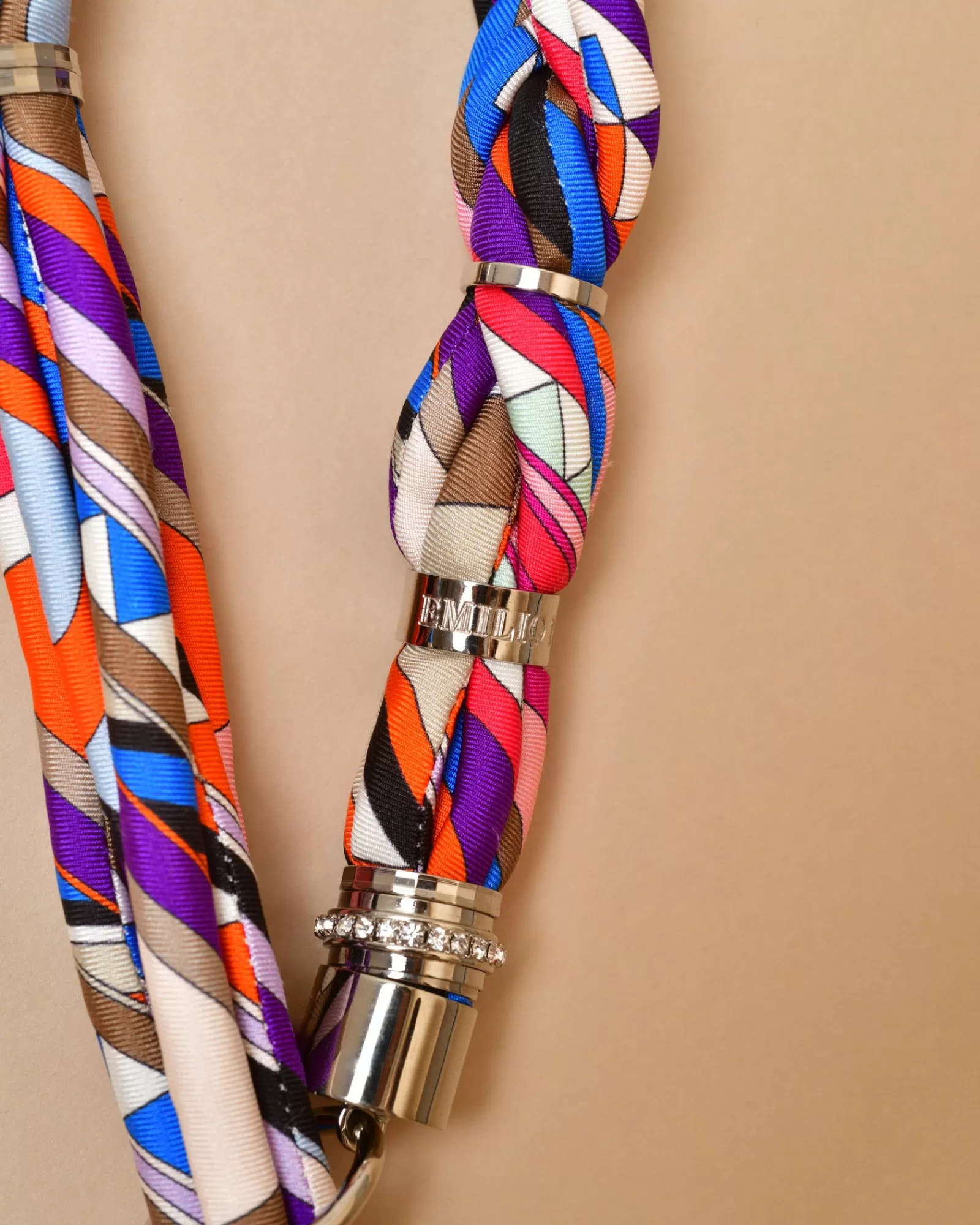 La Piscine Paris Collier en tissu imprimé à anneaux Emilio Pucci Multicolore Cheap