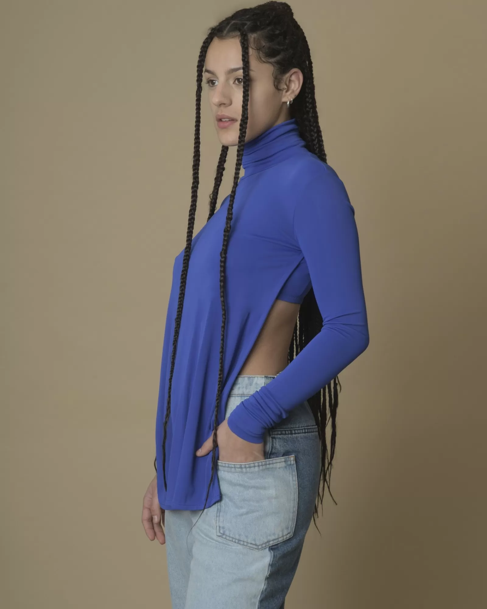 La Piscine Paris Crop top Elisabetta Franchi Bleu Clearance