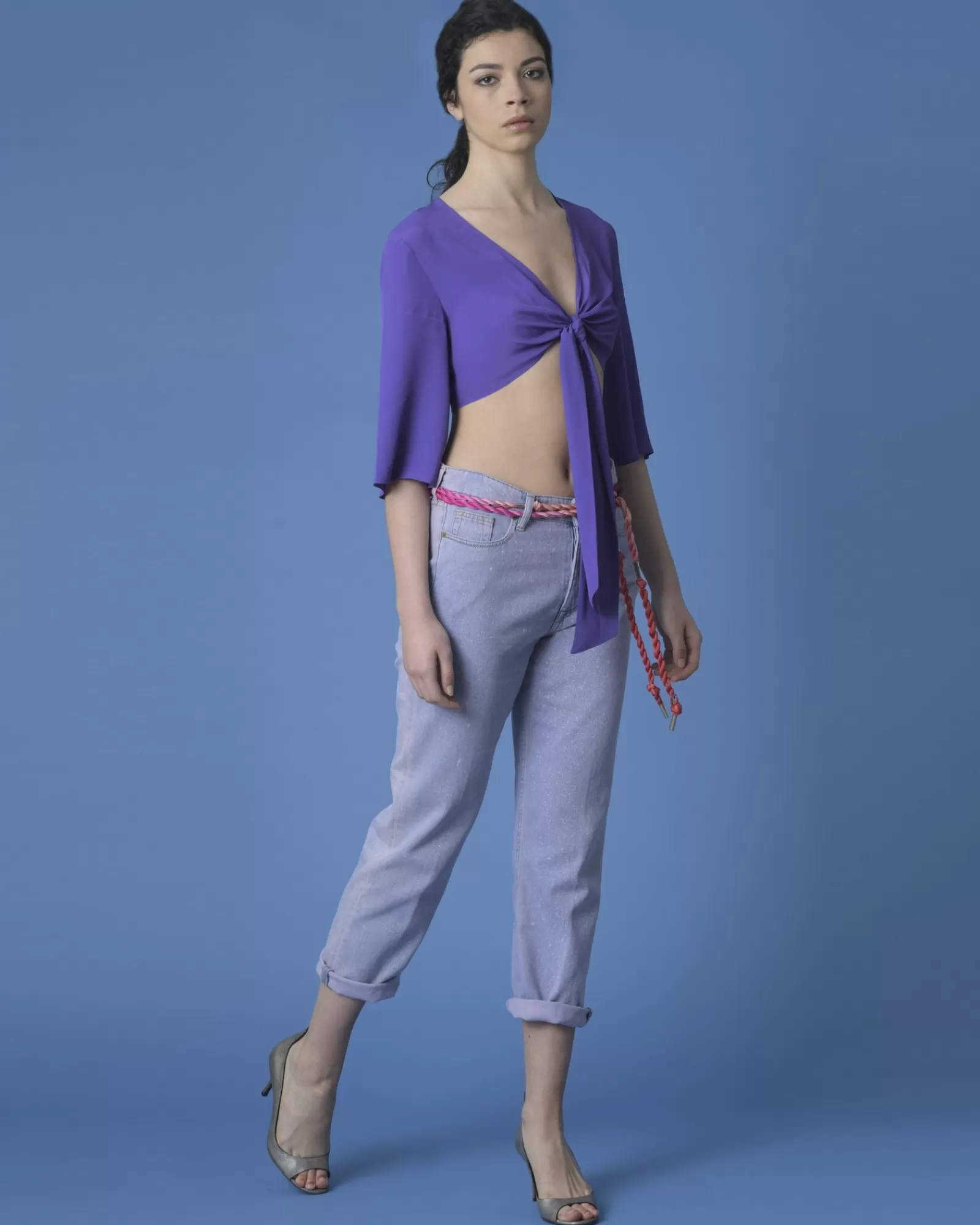 La Piscine Paris Crop top Space Simona Corsellini Violet Shop