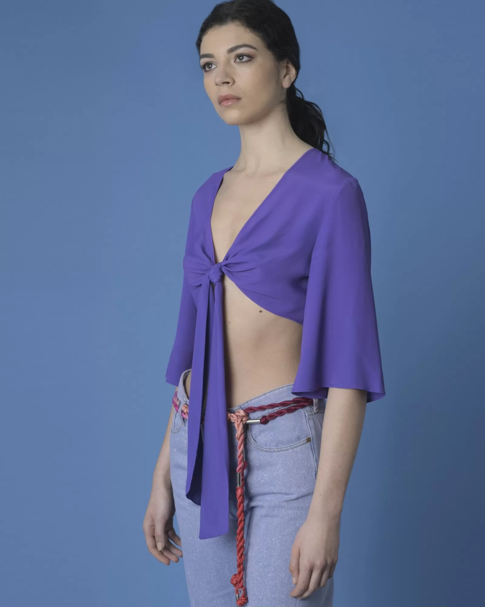 La Piscine Paris Crop top Space Simona Corsellini Violet Shop