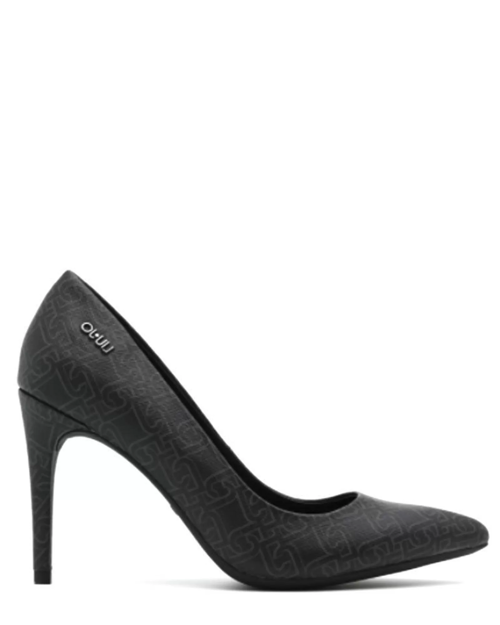 La Piscine Paris Escarpins à talon en cuir à logo Liu Jo Noir Clearance