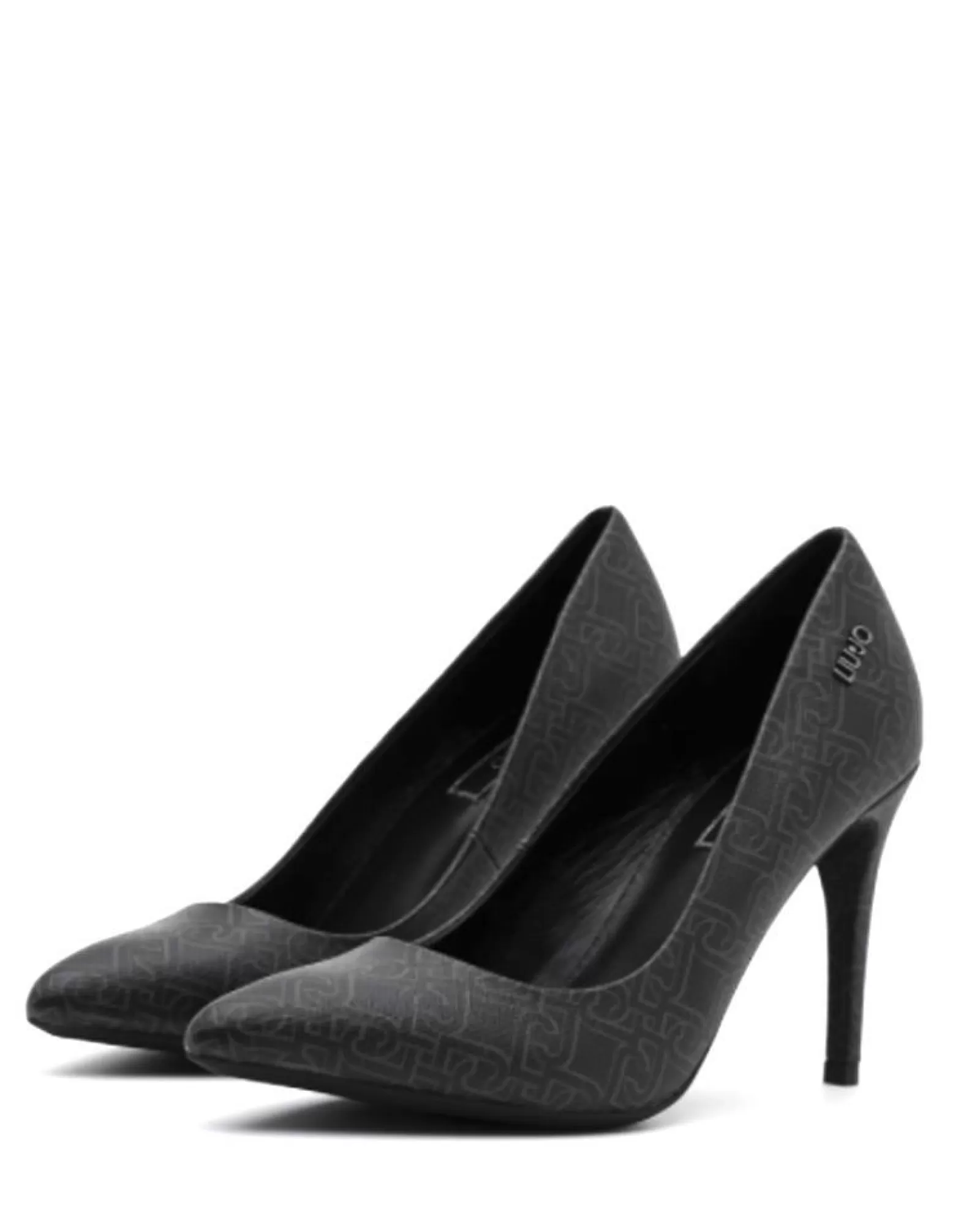 La Piscine Paris Escarpins à talon en cuir à logo Liu Jo Noir Clearance