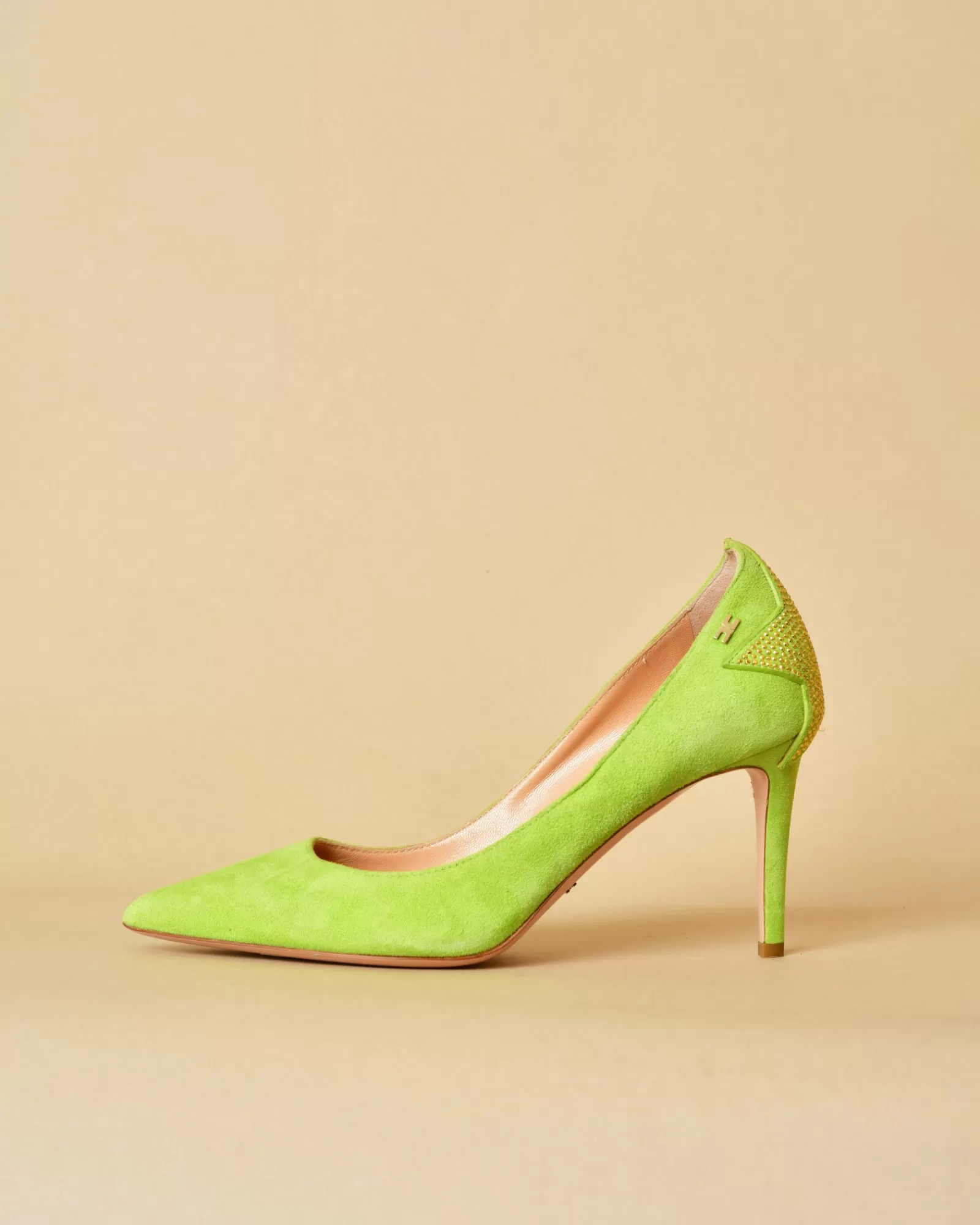 La Piscine Paris Escarpins à talons en daim Elisabetta Franchi Vert Online