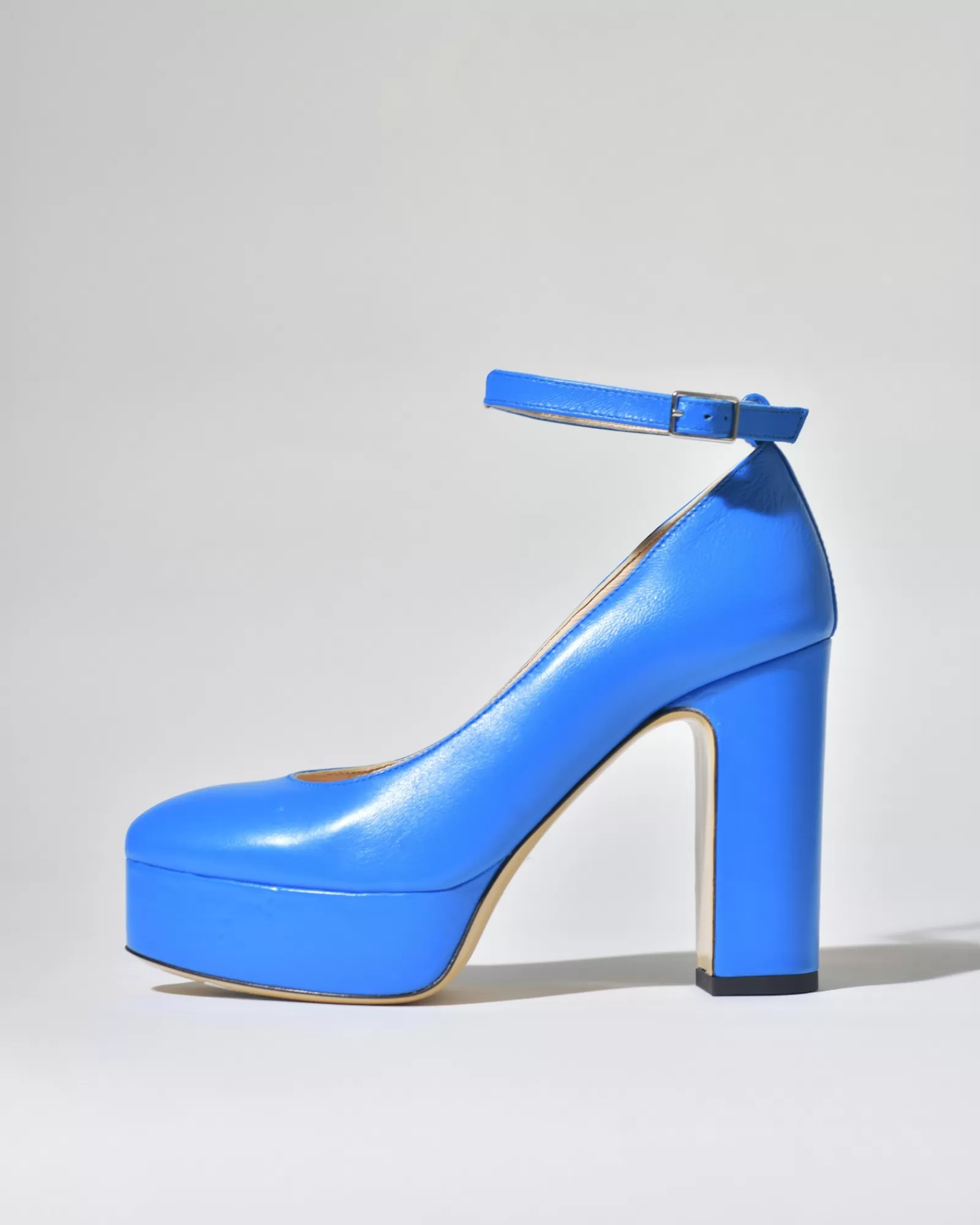 La Piscine Paris Escarpins en cuir à brides Parosh Bleu Clearance