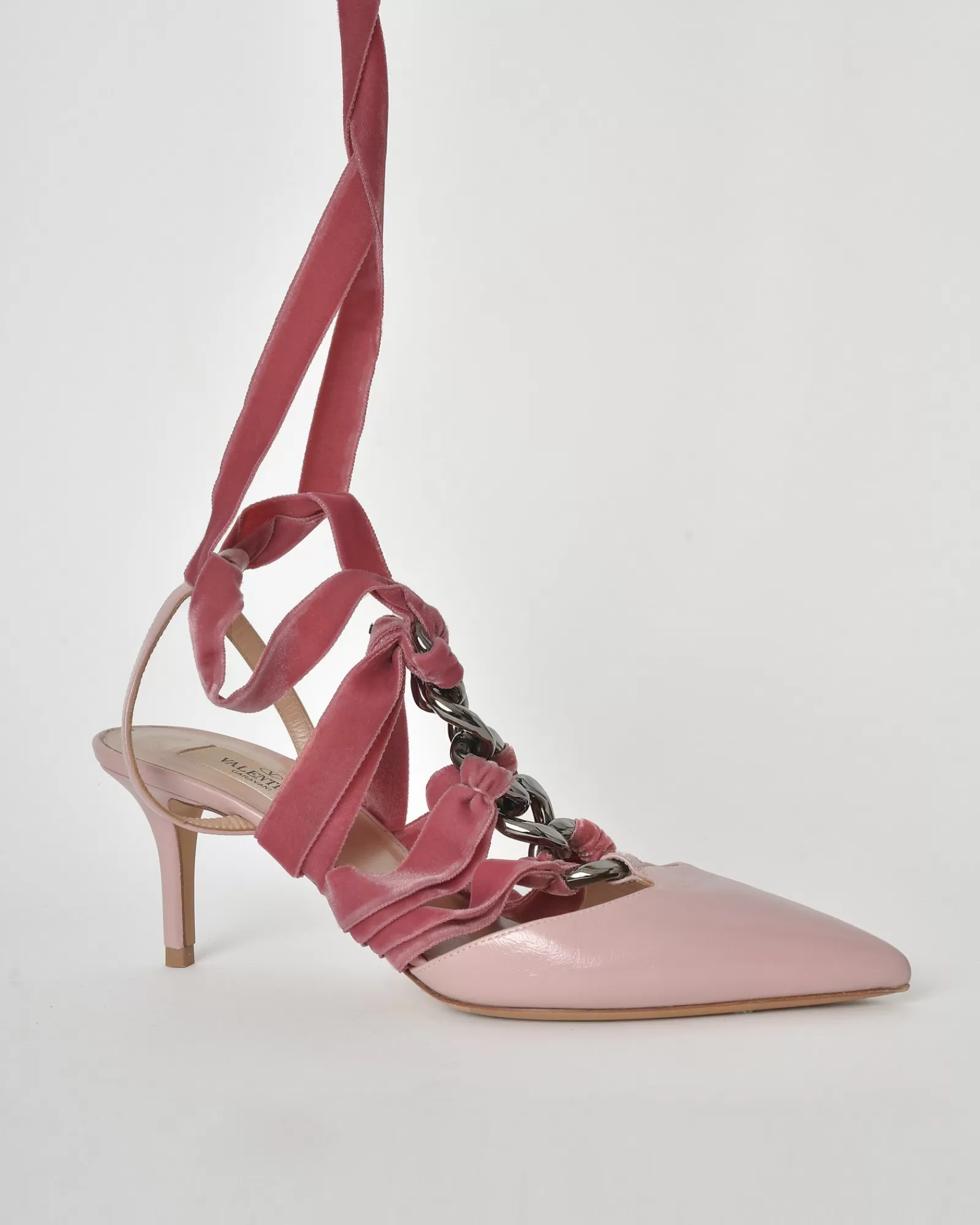 La Piscine Paris Escarpins en cuir Valentino Rose Best