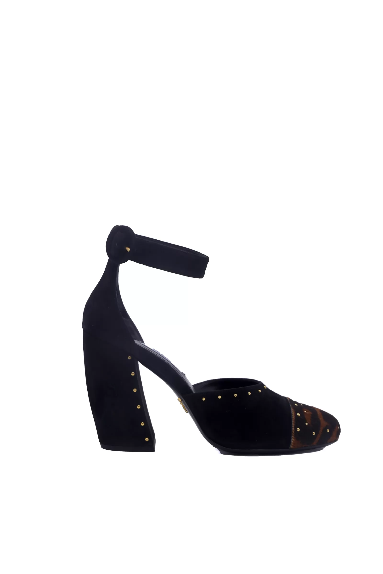 La Piscine Paris Escarpins en daim à empiècements Prada Noir New