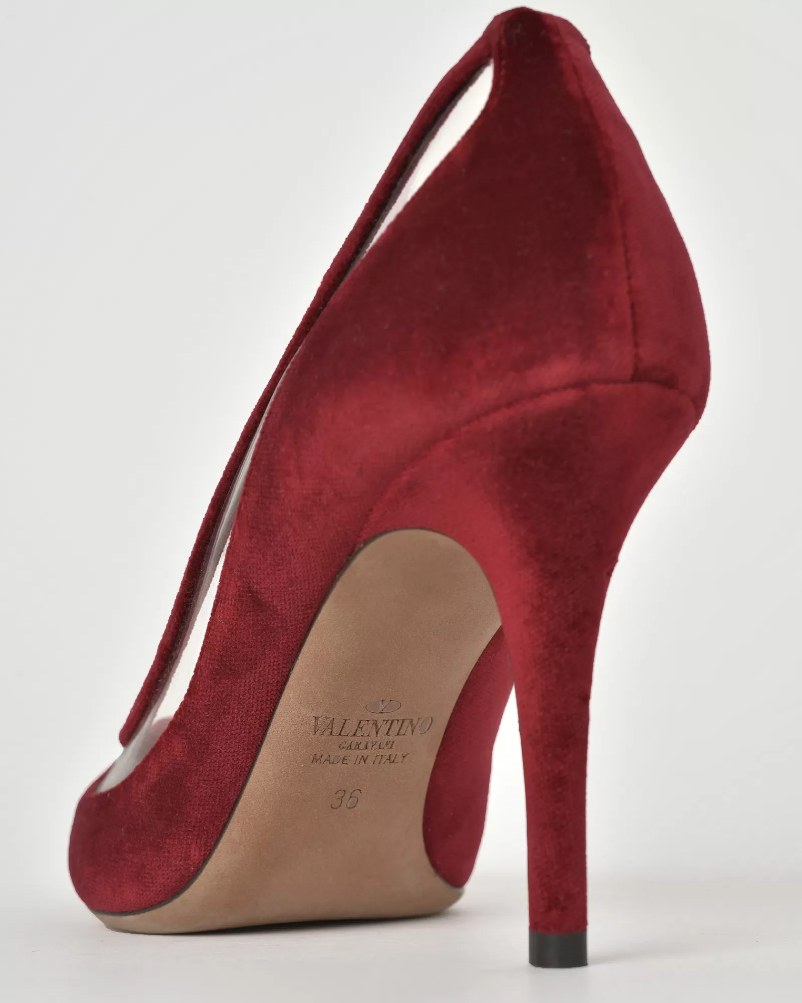 La Piscine Paris Escarpins en velours Valentino Rouge Hot