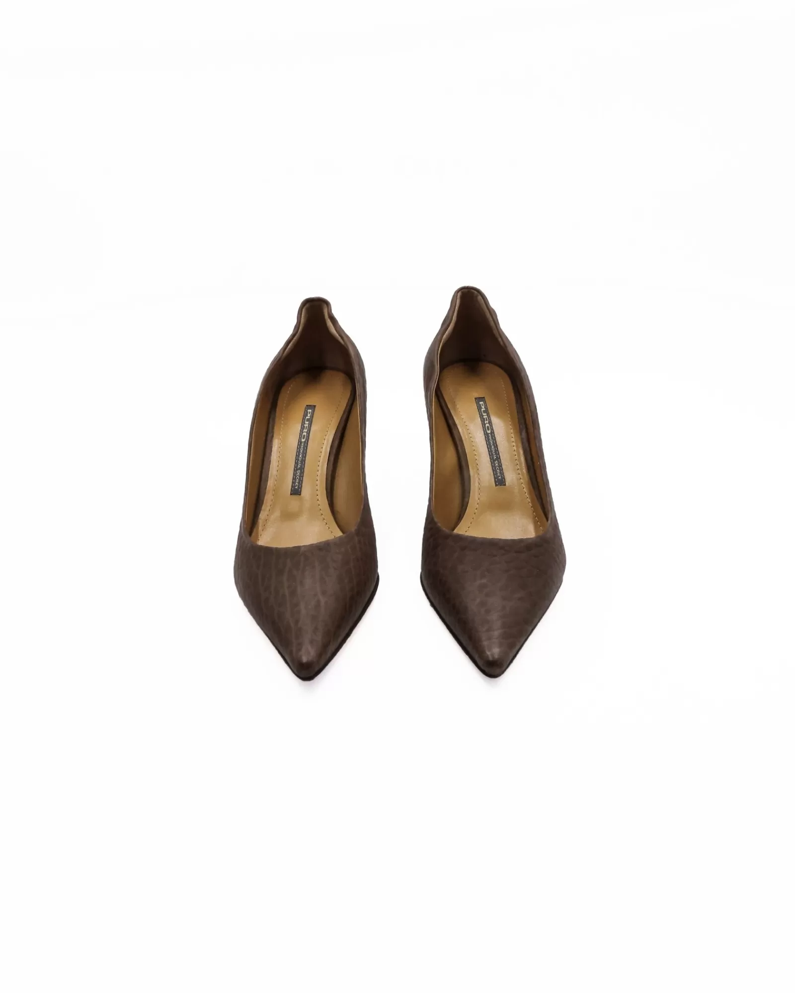 La Piscine Paris Escarpins en cuir Puro Marron Store
