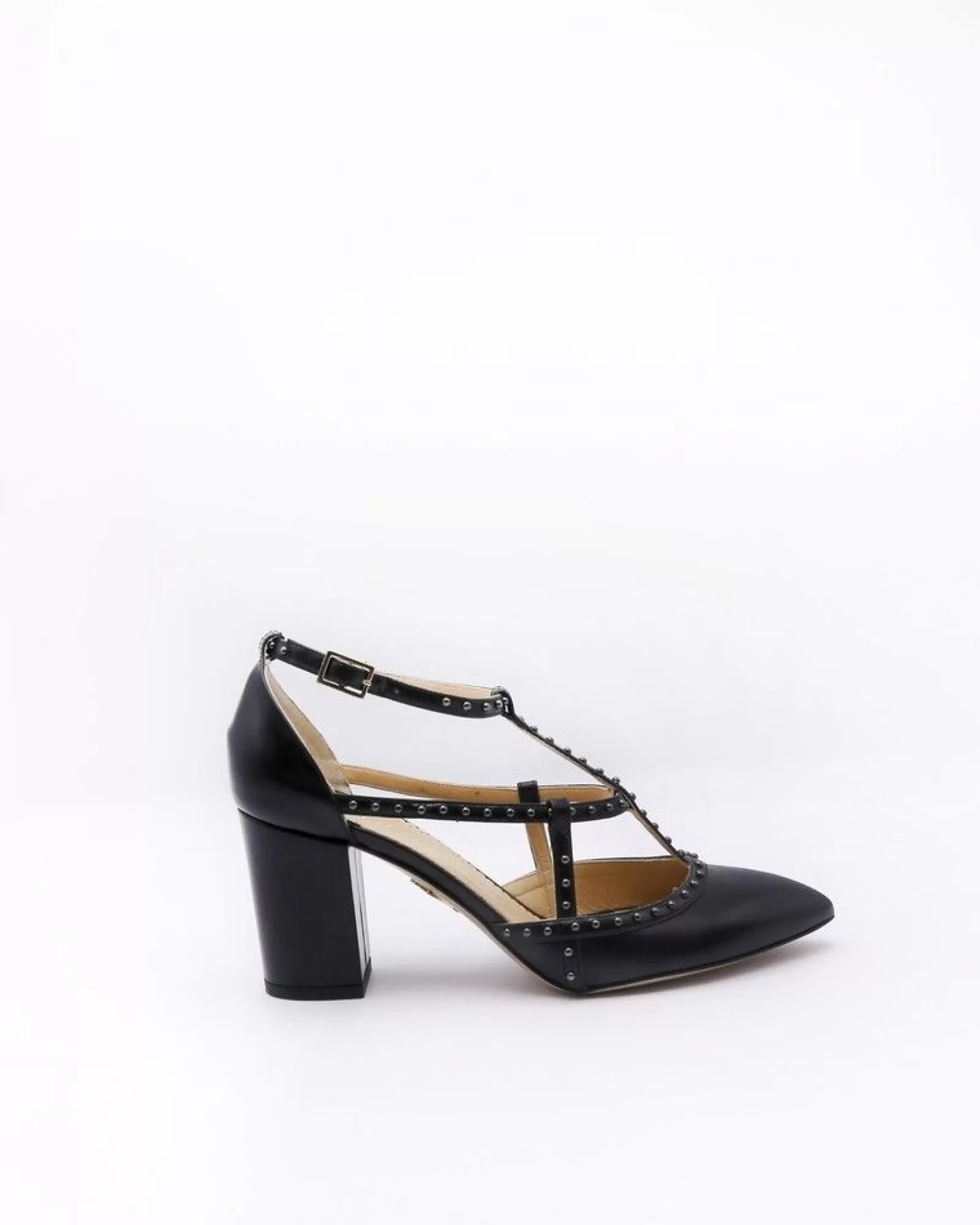 La Piscine Paris Escarpins s en cuir opaque à clous Charlotte Olympia Noir Shop
