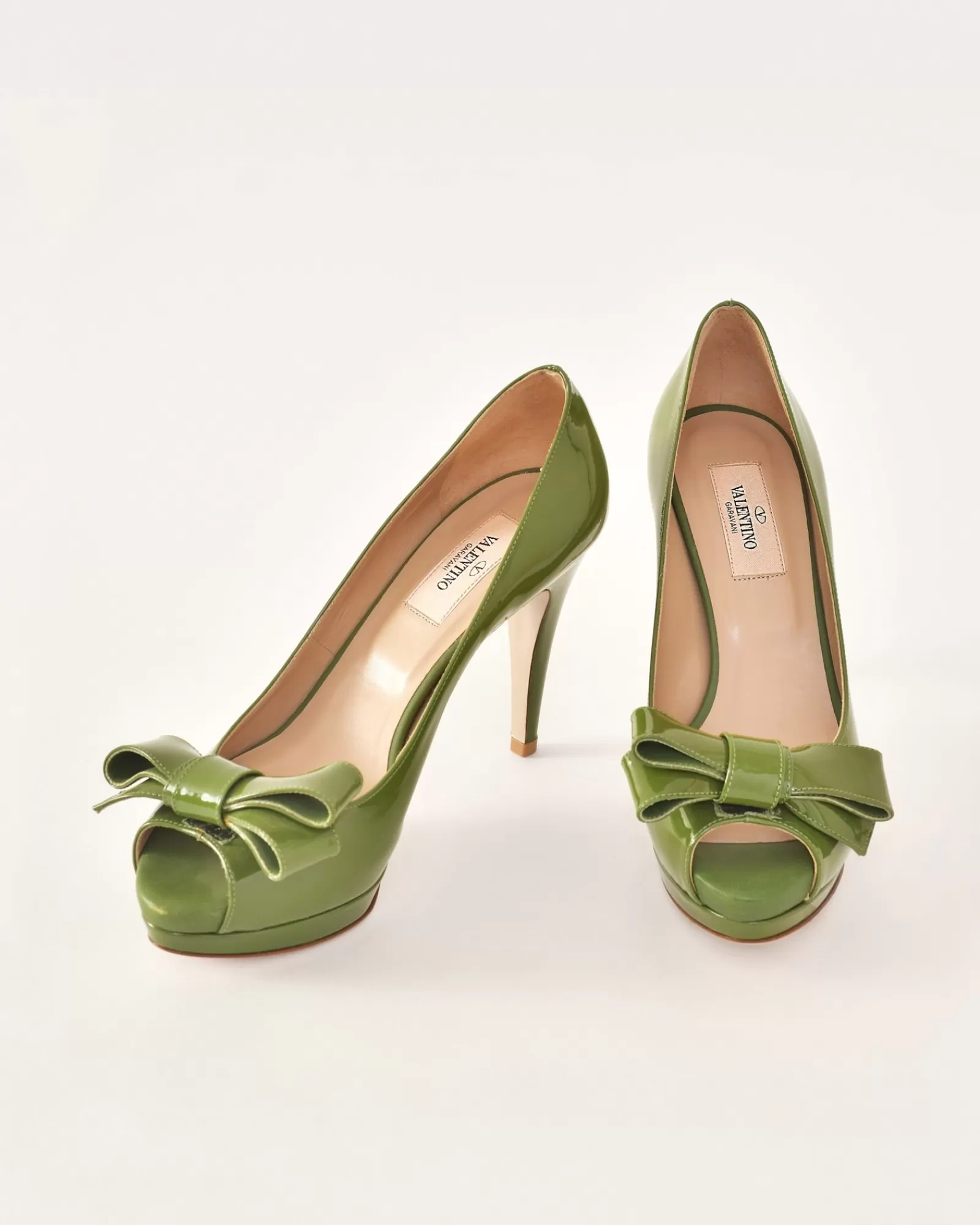 La Piscine Paris Escarpins vernis Valentino Vert Discount
