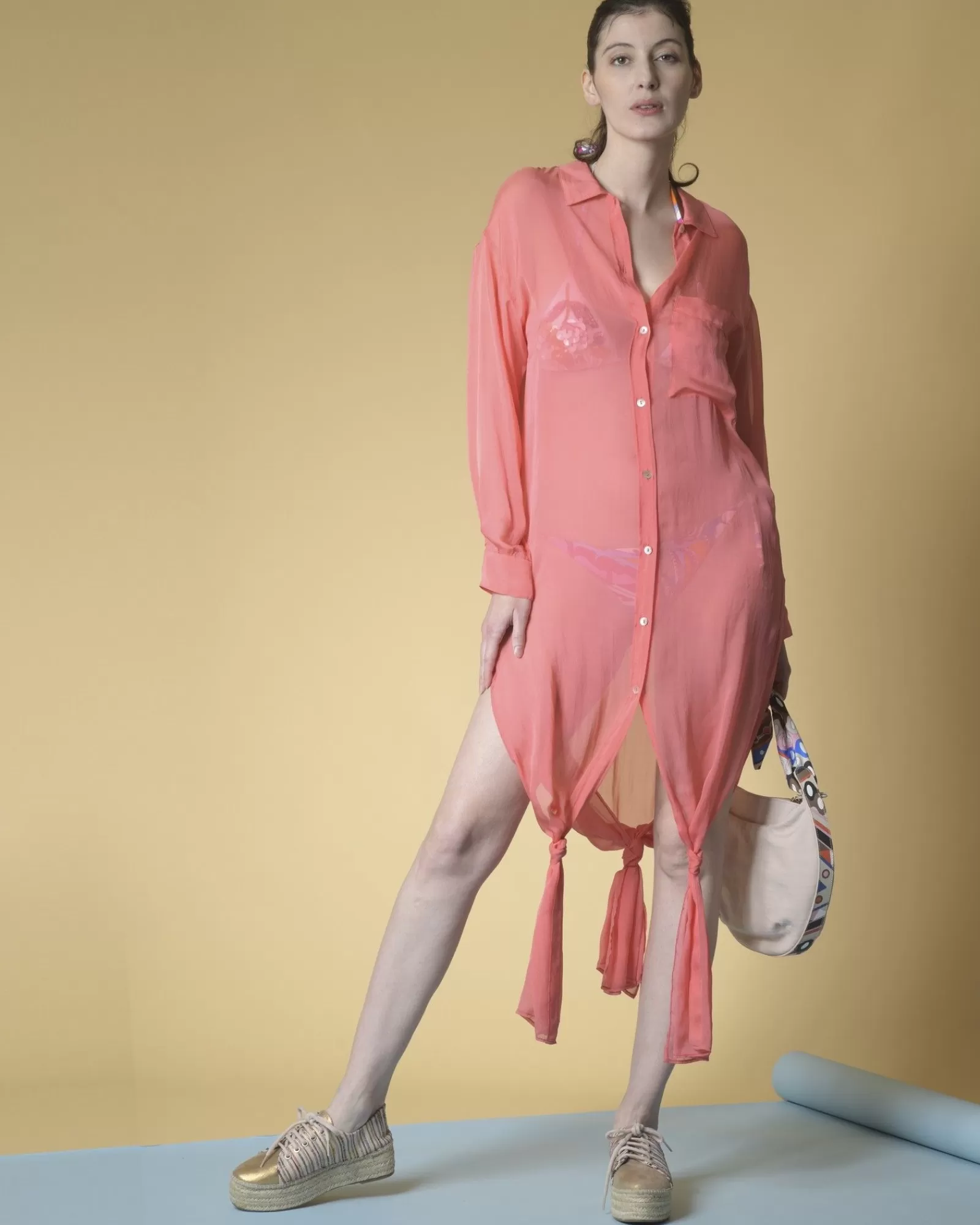 La Piscine Paris Espadrilles en toile à rayures Casheart Beige Hot