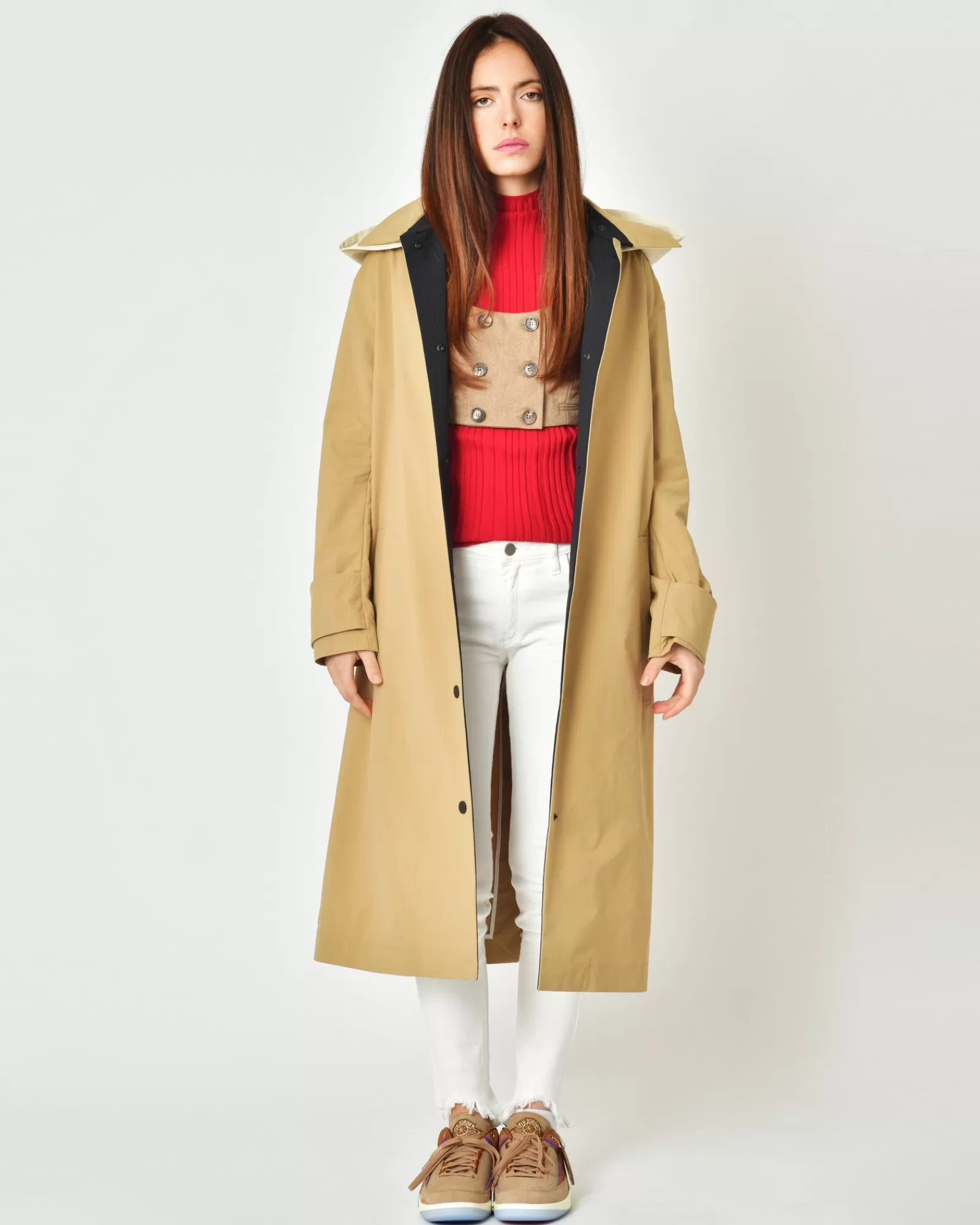 La Piscine Paris Gilet à double boutonnage Lorena Antoniazzi Marron Flash Sale