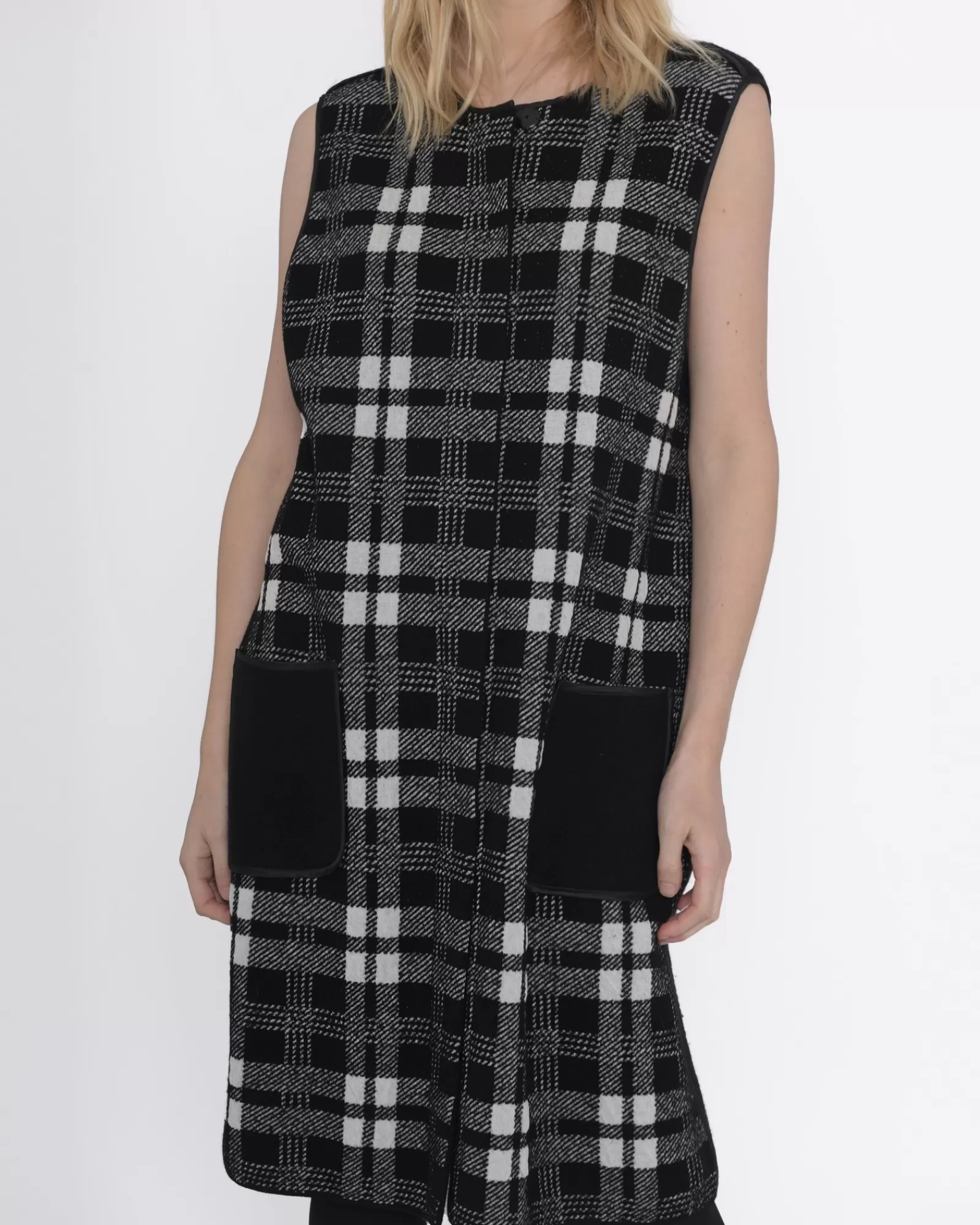 La Piscine Paris Gilet long sans manches She'S So Noir Cheap