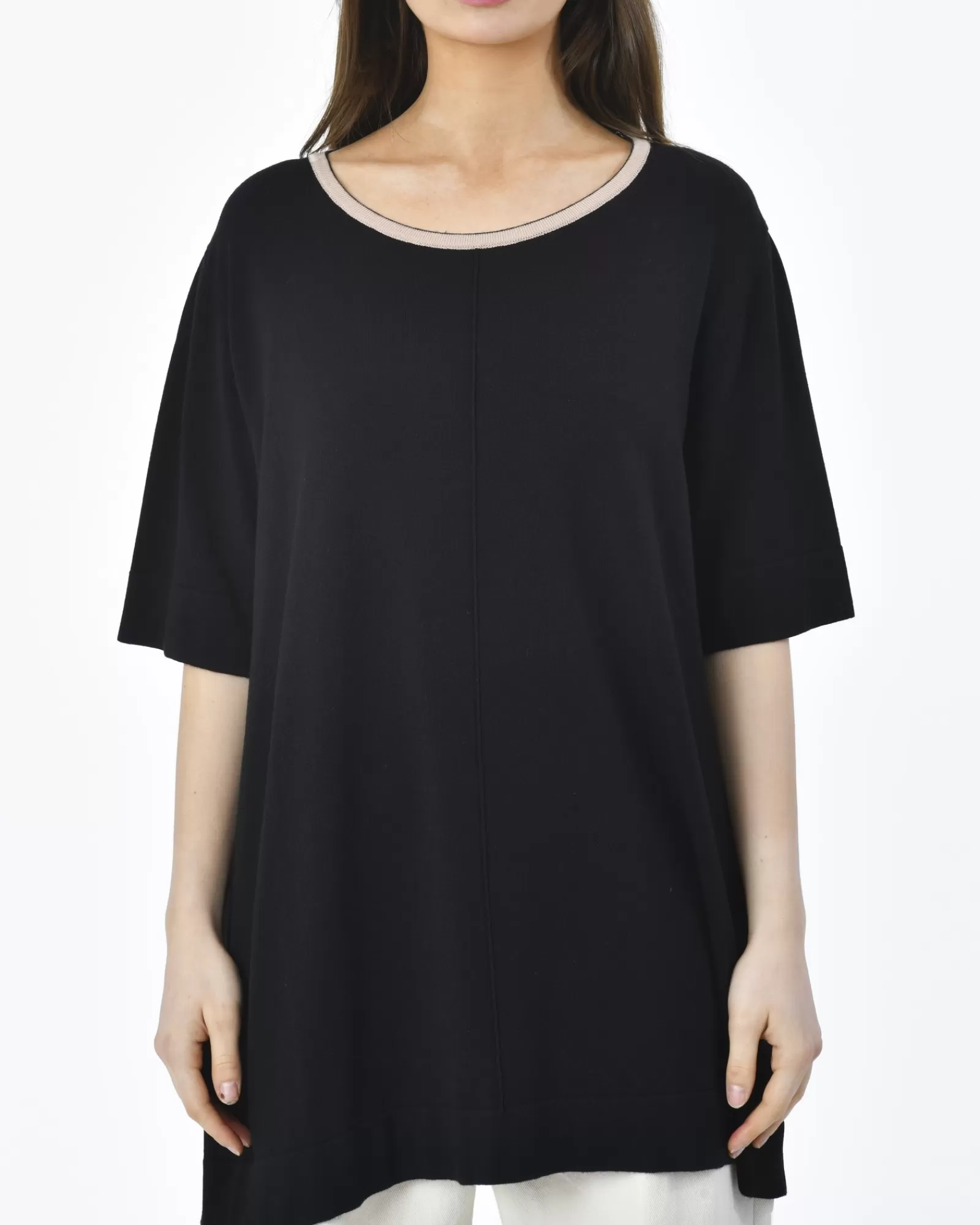 La Piscine Paris Haut maille oversize Malaica Noir Best Sale