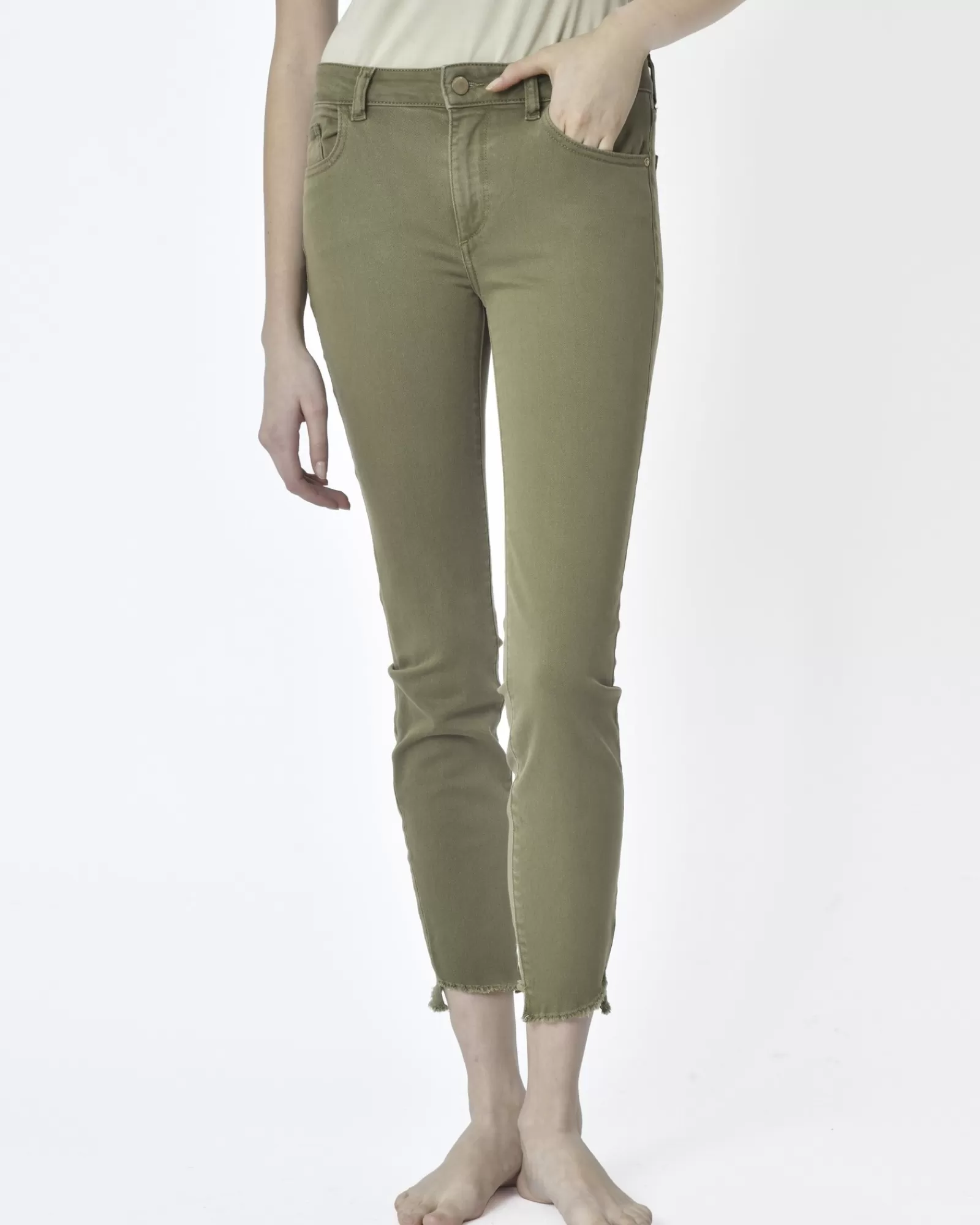 La Piscine Paris Jean Florence Ankle Dl1961 Kaki Flash Sale